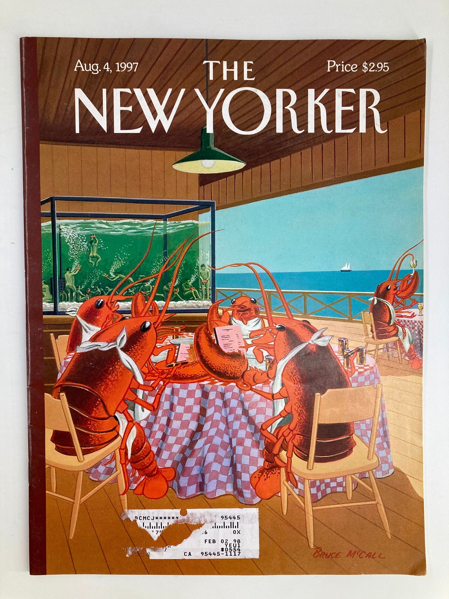 The New Yorker Full Magazine August 4 1997 Lobsterman's Special by Bruce McCall