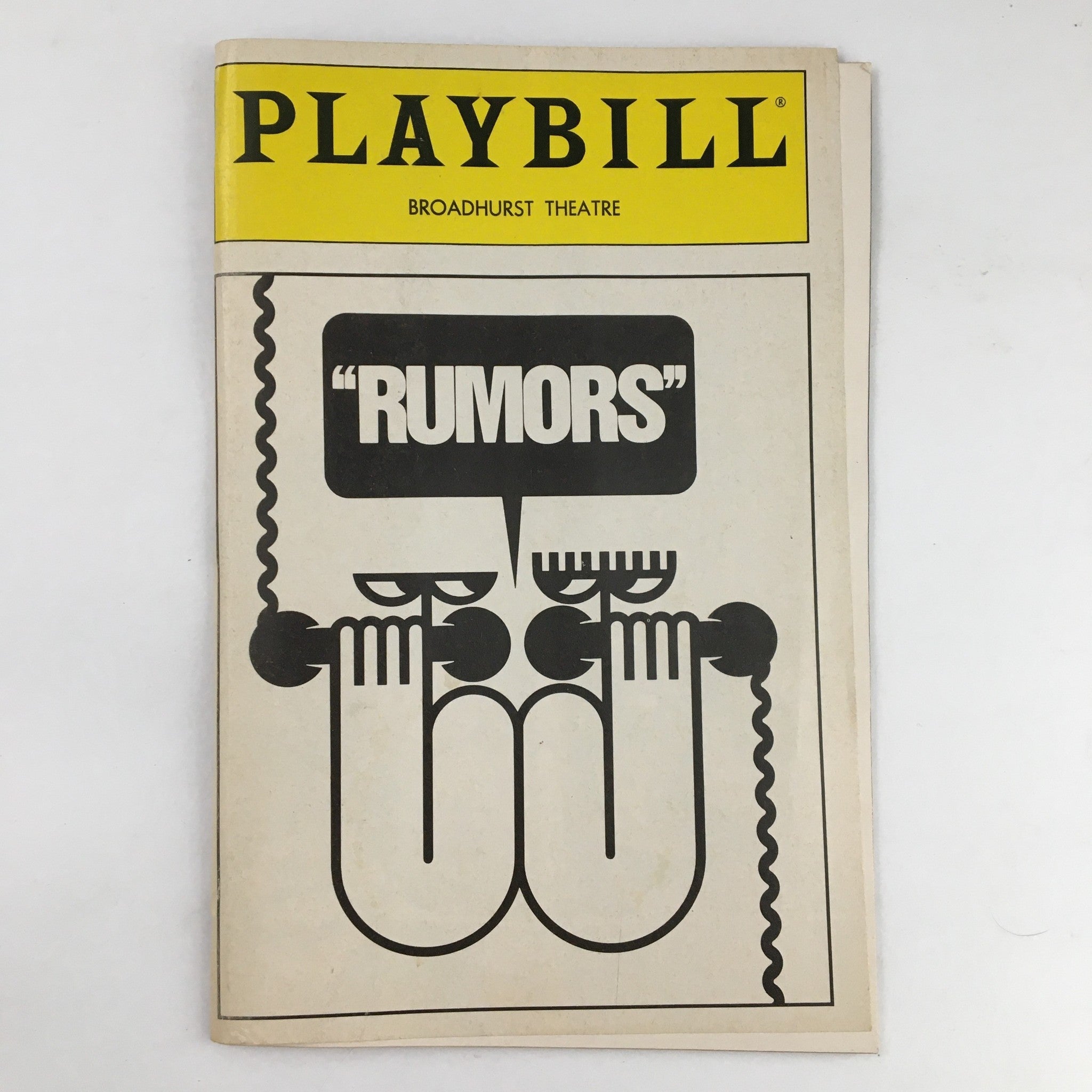 1989 Playbill Broadhurst Theater Present Neil Simon's Rumors A Farce