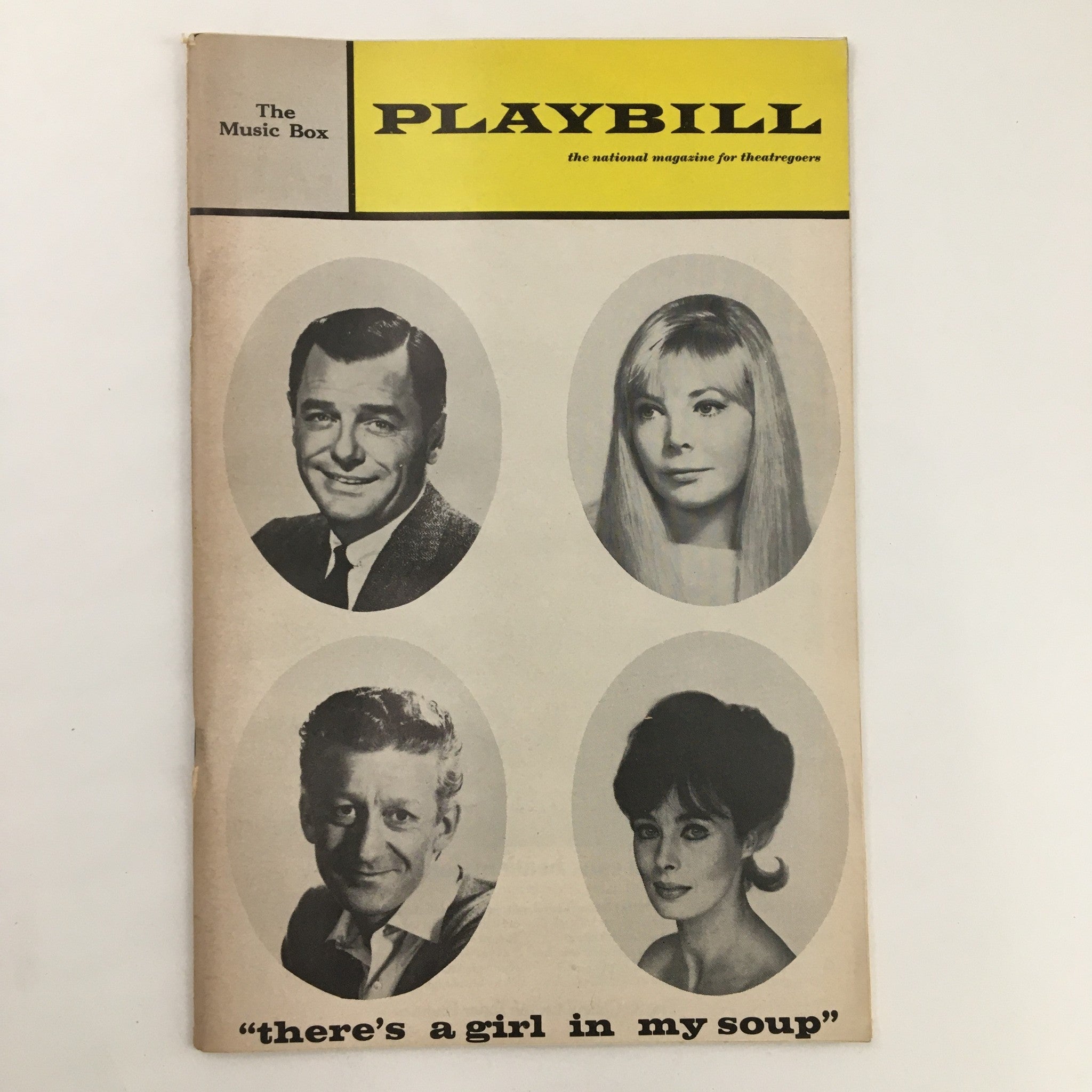 1968 Playbill The Music Box Present Gig Young in There's A Girl in my Soup