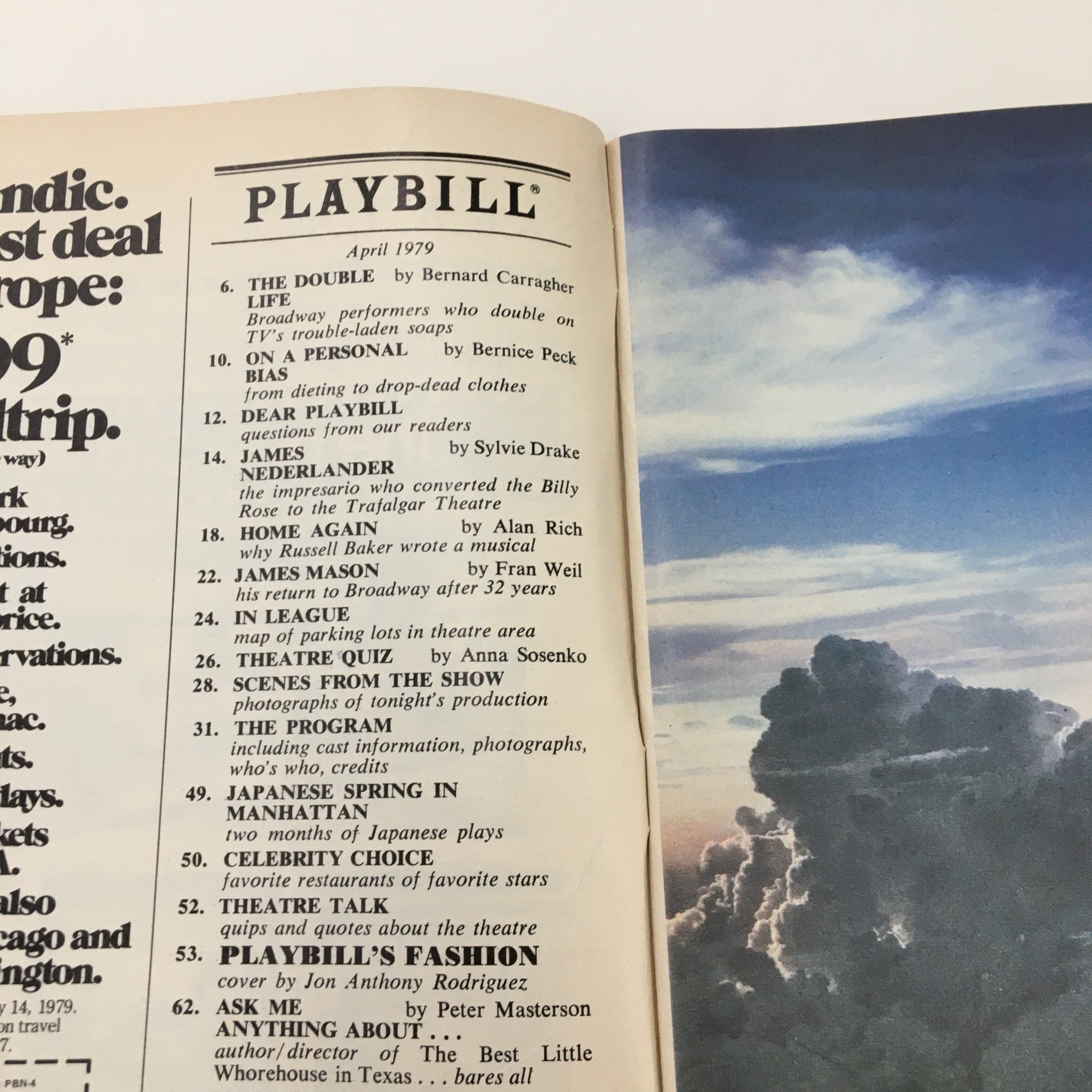 1979 Playbill Circle in the Square Present John Horton in Spokesong A New Play