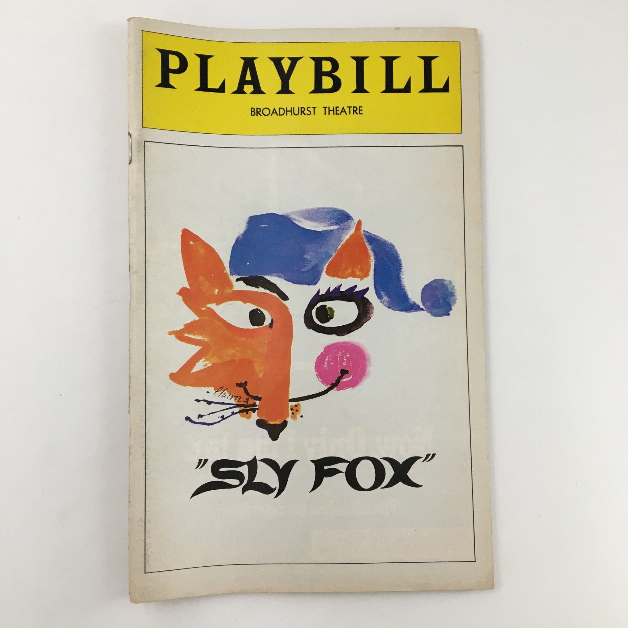 1977 Playbill Broadhurst Theatre Present Robert Preston as the Sly Fox