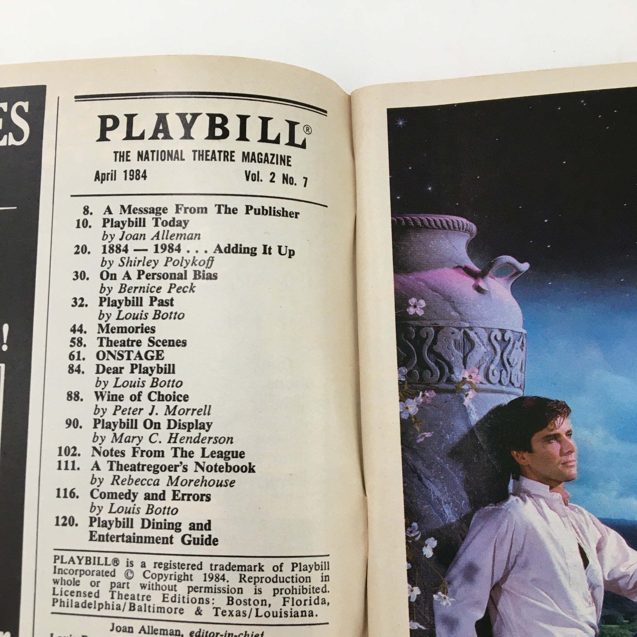 1984 Playbill Virginia Theatre Lara Teeter in Rodgers & Hart's On Your Toes