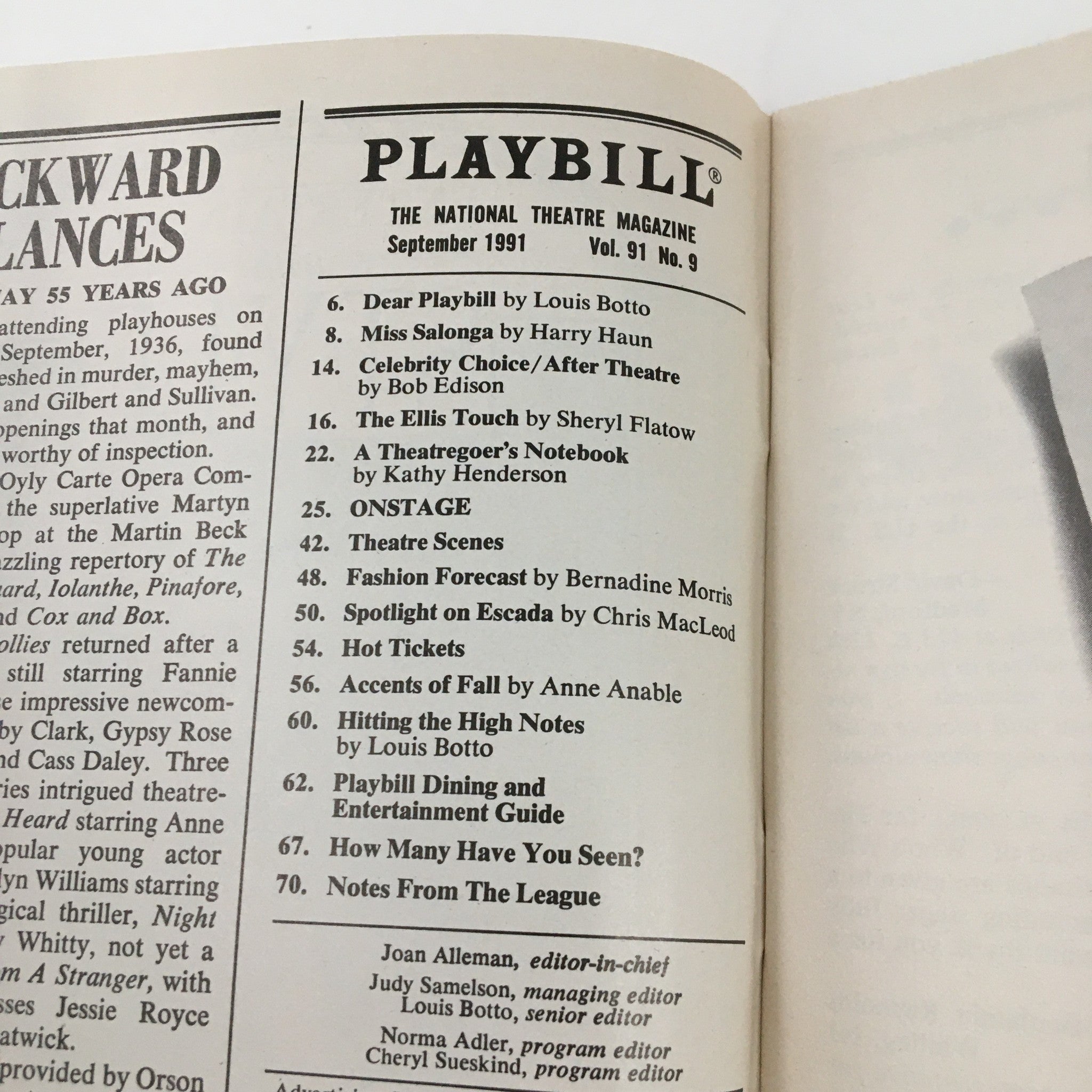 1991 Playbill Circle In The Square Theatre George C. Scott in On Borrowed Time