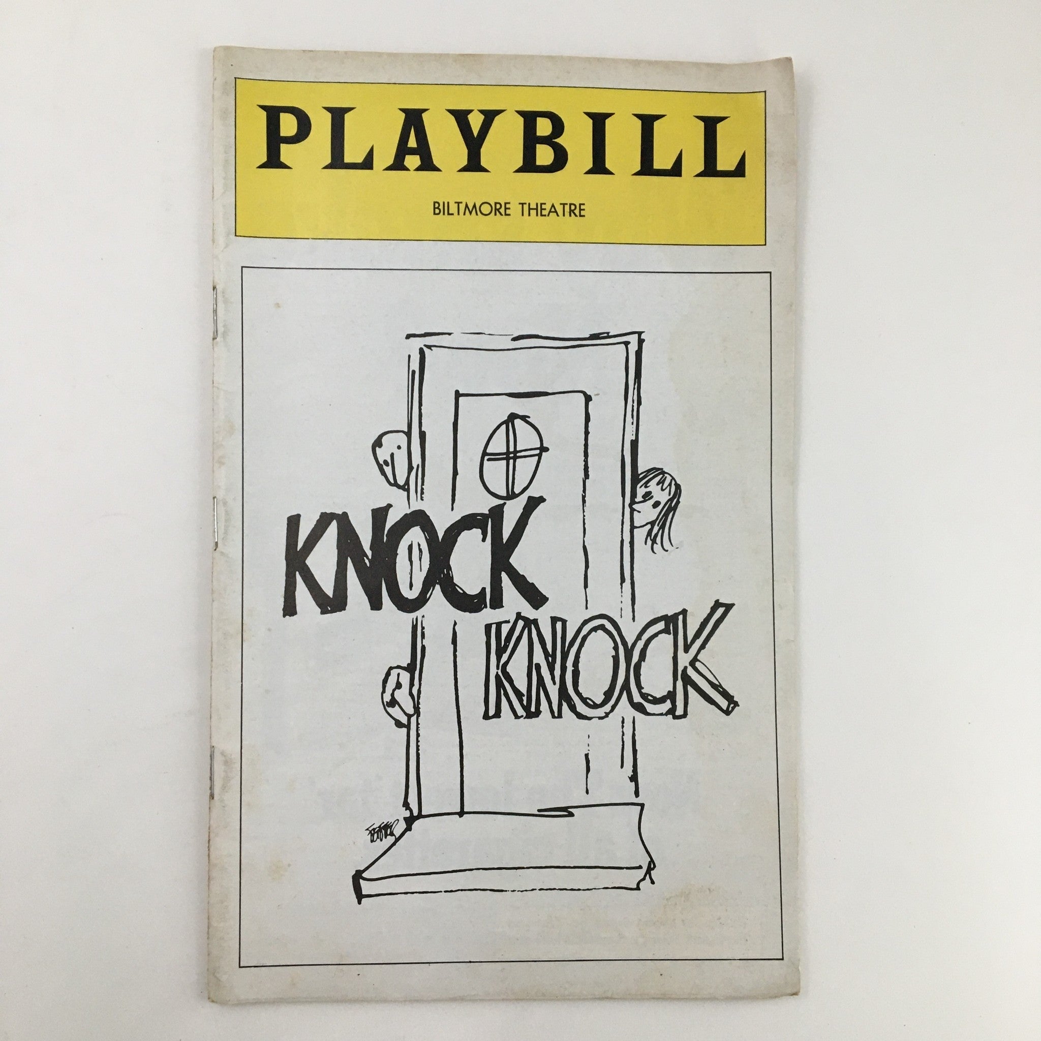 1976 Playbill Biltmore Theatre Present Jules Feiffer's New Comedy Knock Knock