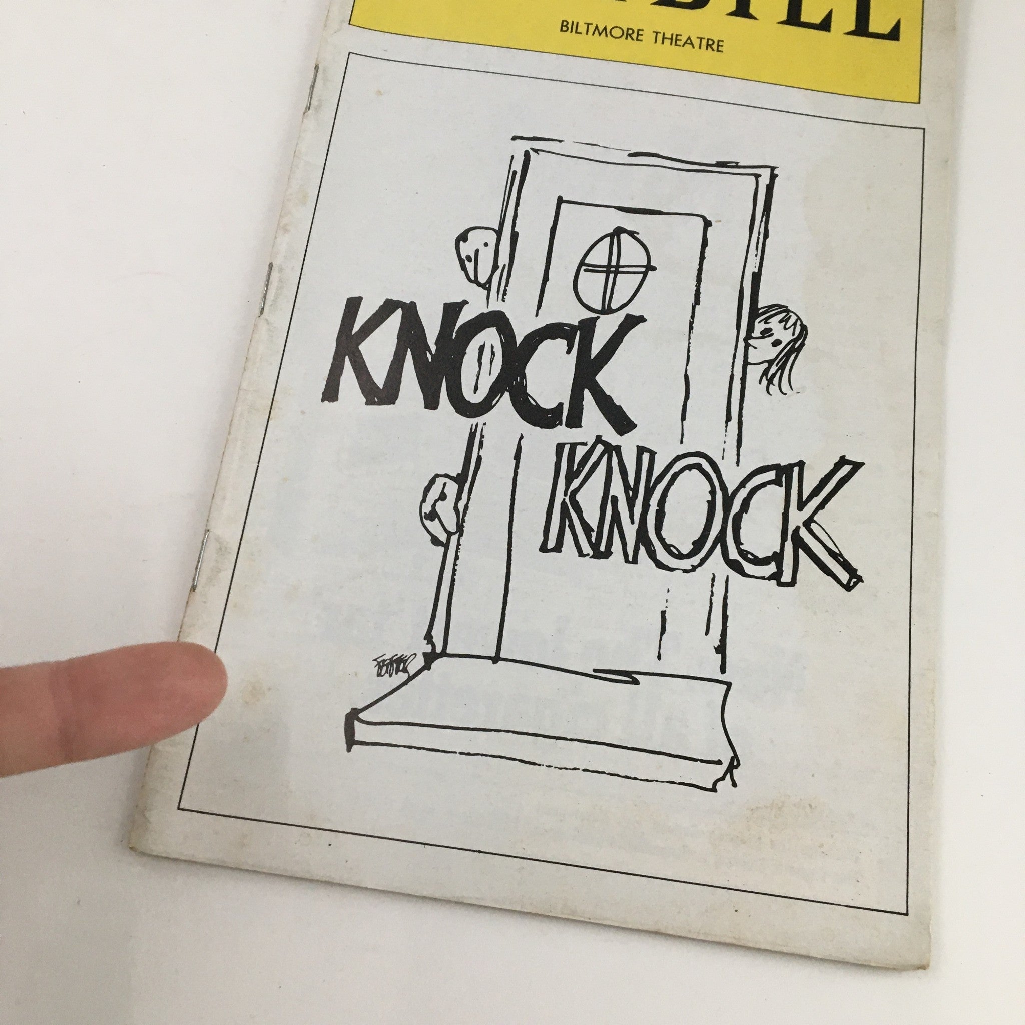 1976 Playbill Biltmore Theatre Present Jules Feiffer's New Comedy Knock Knock