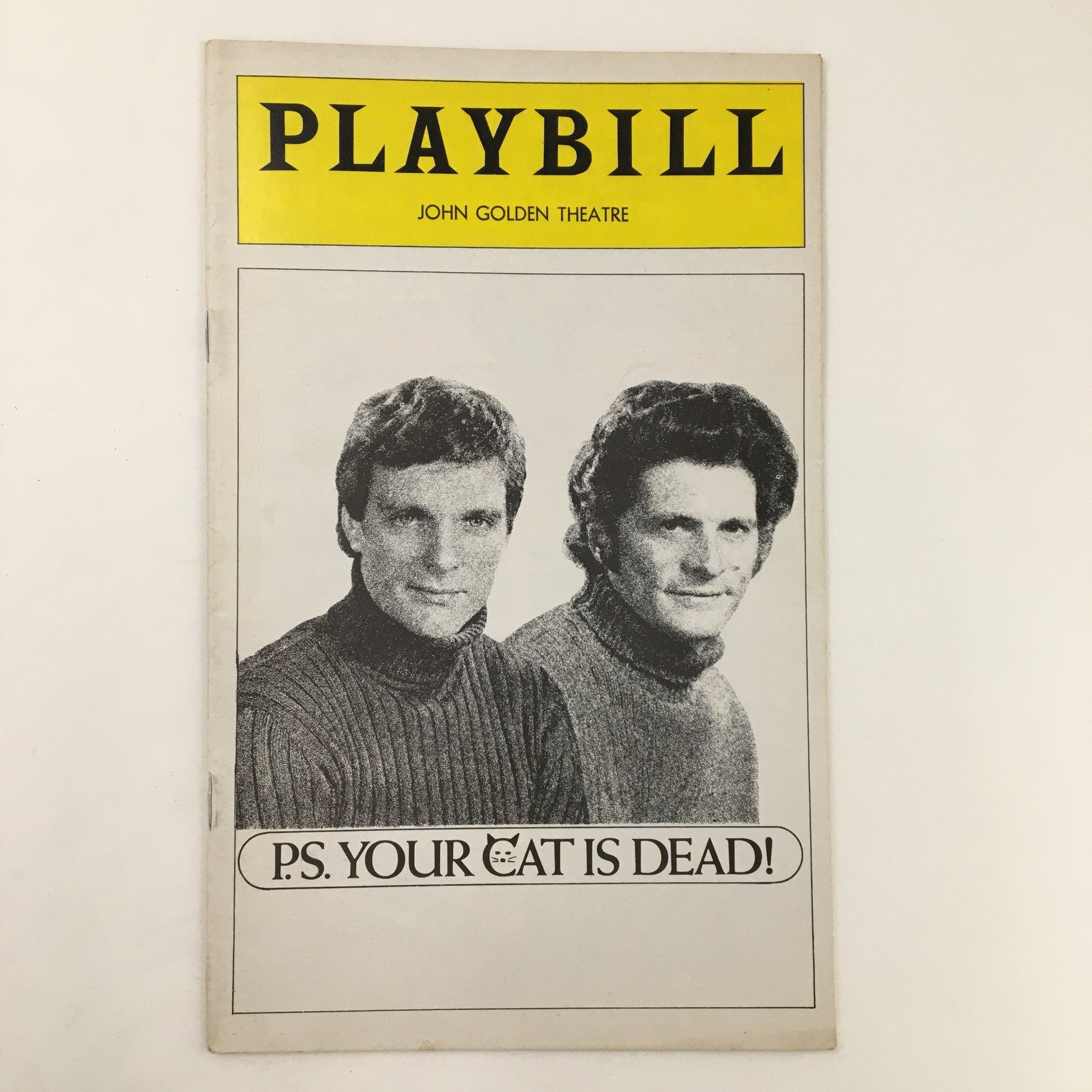 1975 Playbill John Golden Theatre Richard Barr Present P.S. Your Cat is Dead