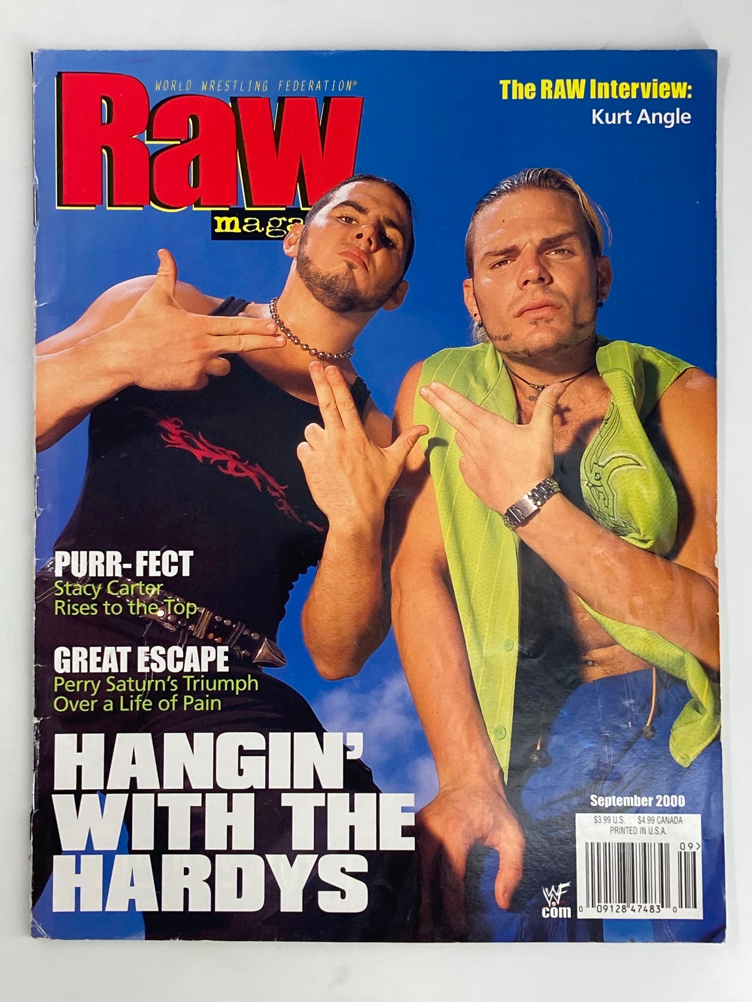 WWF Raw Magazine September 2000 Jeff and Matt Hardy No Poster No Label