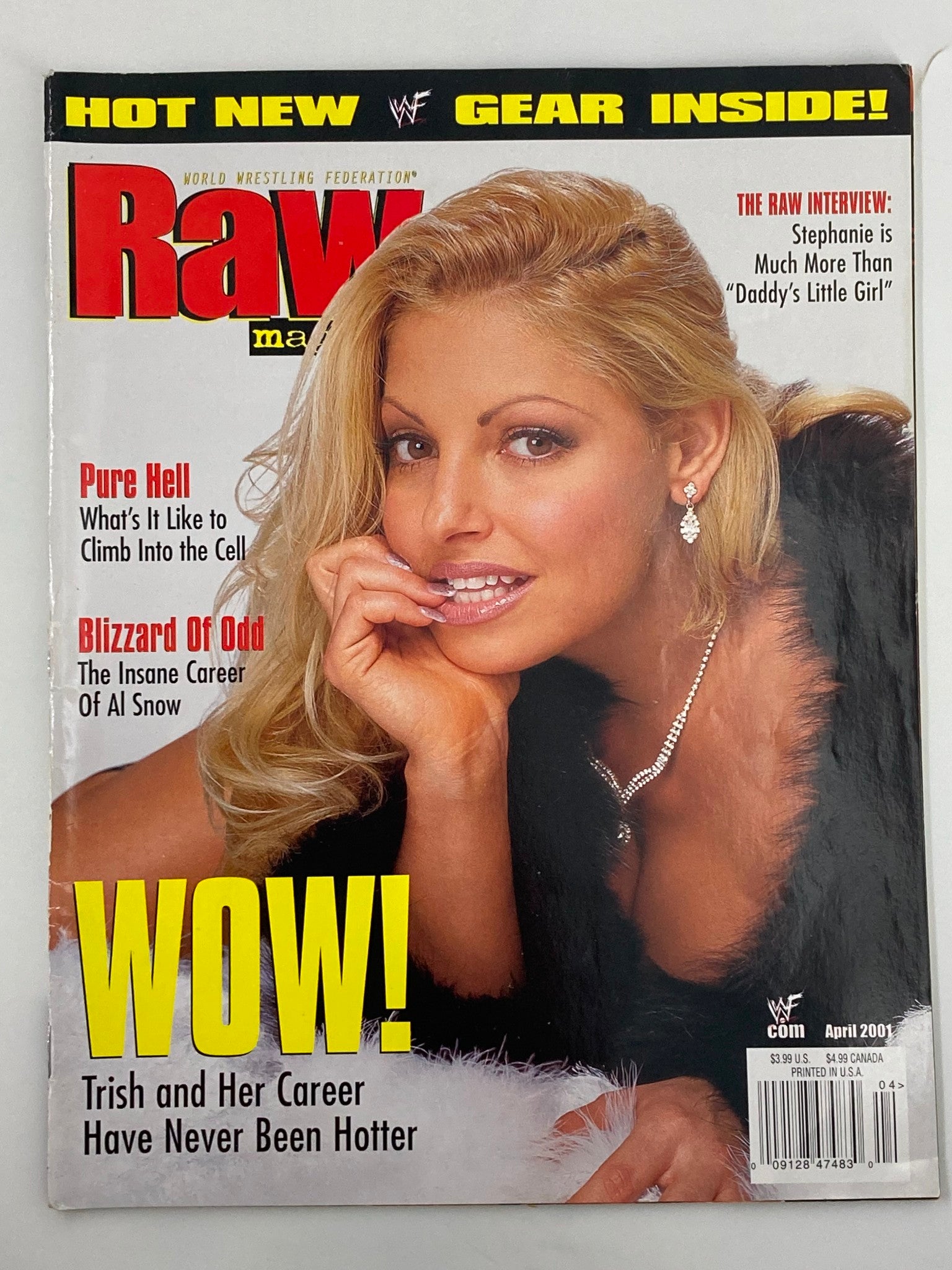 WWF Raw Magazine April 2001 Trish Stratus and Her Career No Poster No Label