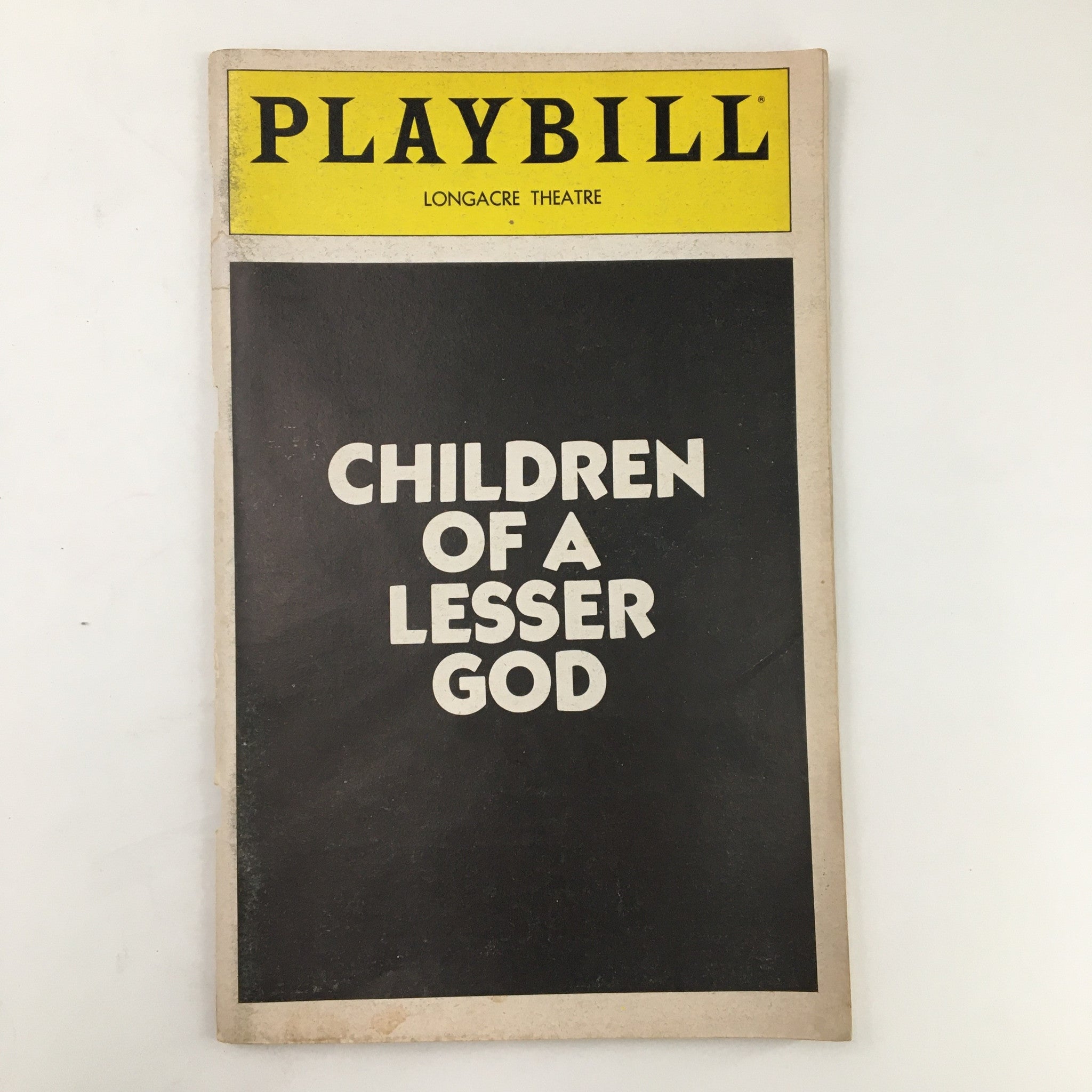 1981 Playbill Longacre Theatre Children of a Lesser God by Gordon Davidson