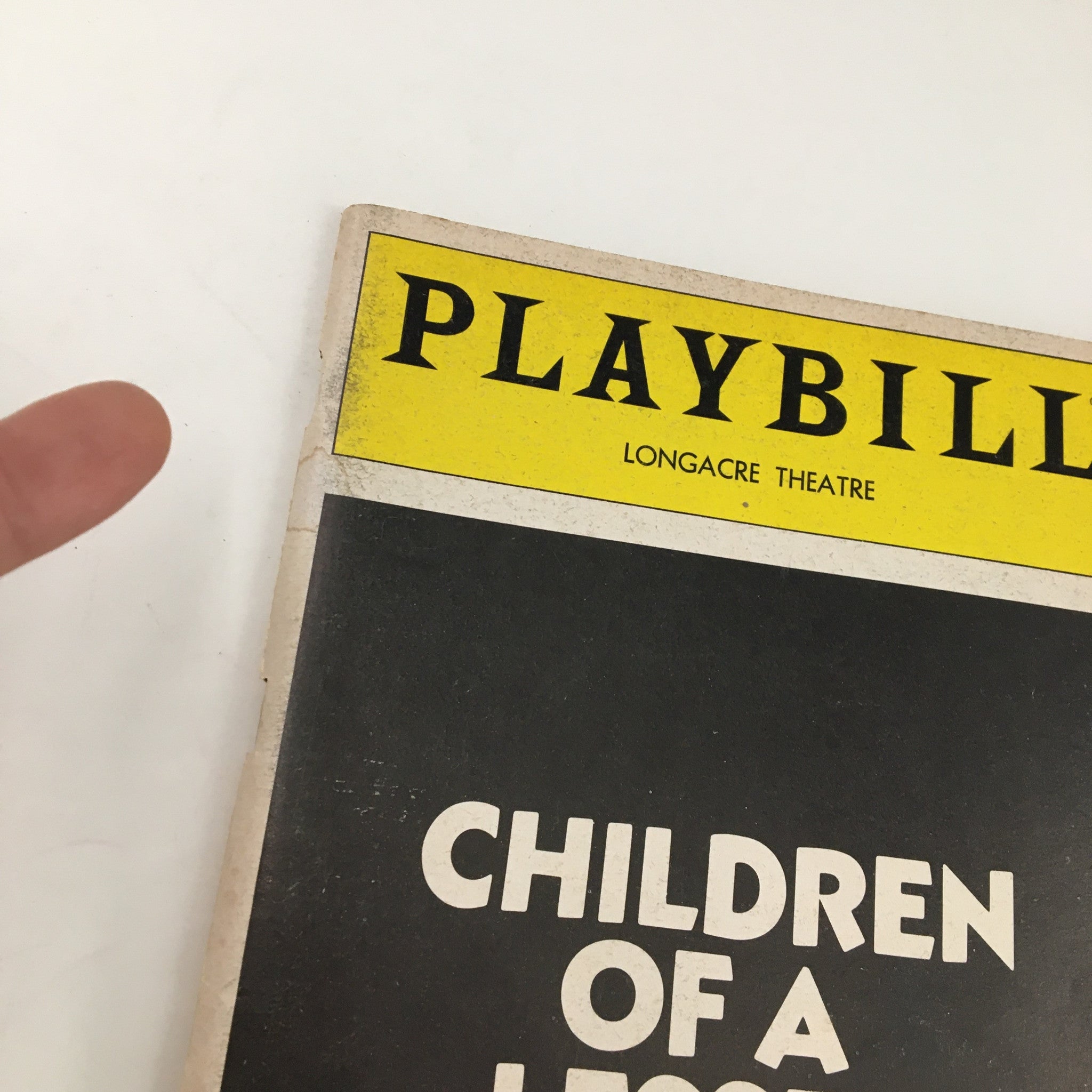 1981 Playbill Longacre Theatre Children of a Lesser God by Gordon Davidson