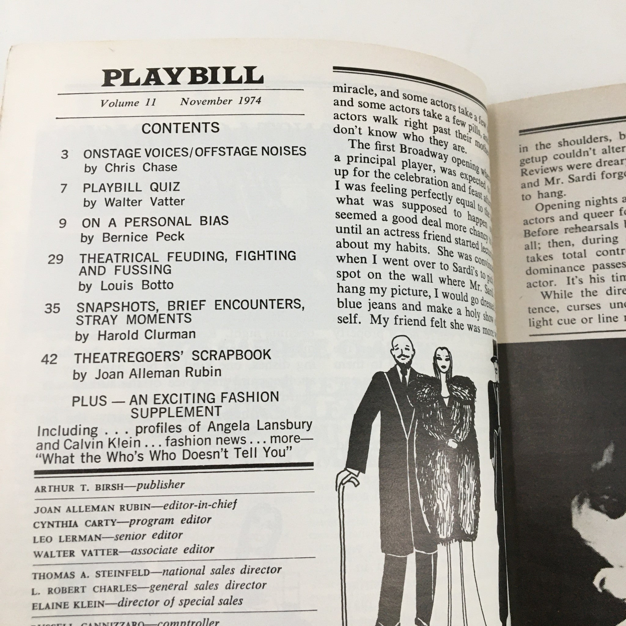 1974 Playbill The Music Box Absurd Person Singular by Eric Thompson