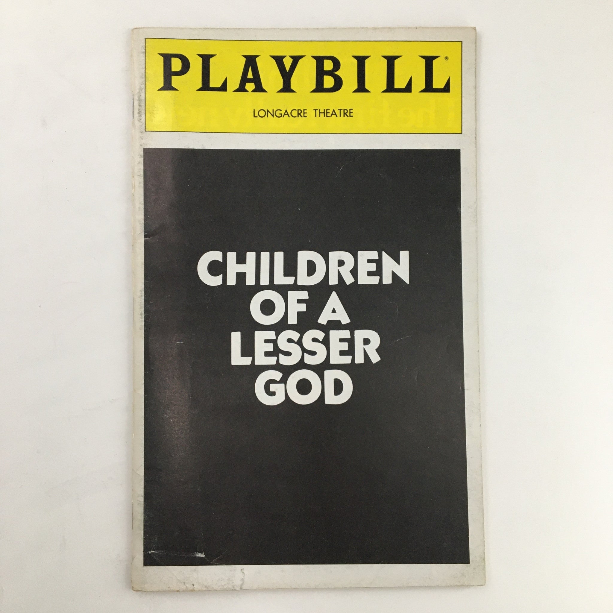 1981 Playbill Longacre Theatre Mark Taper Children of a Lesser God by Gordon D.