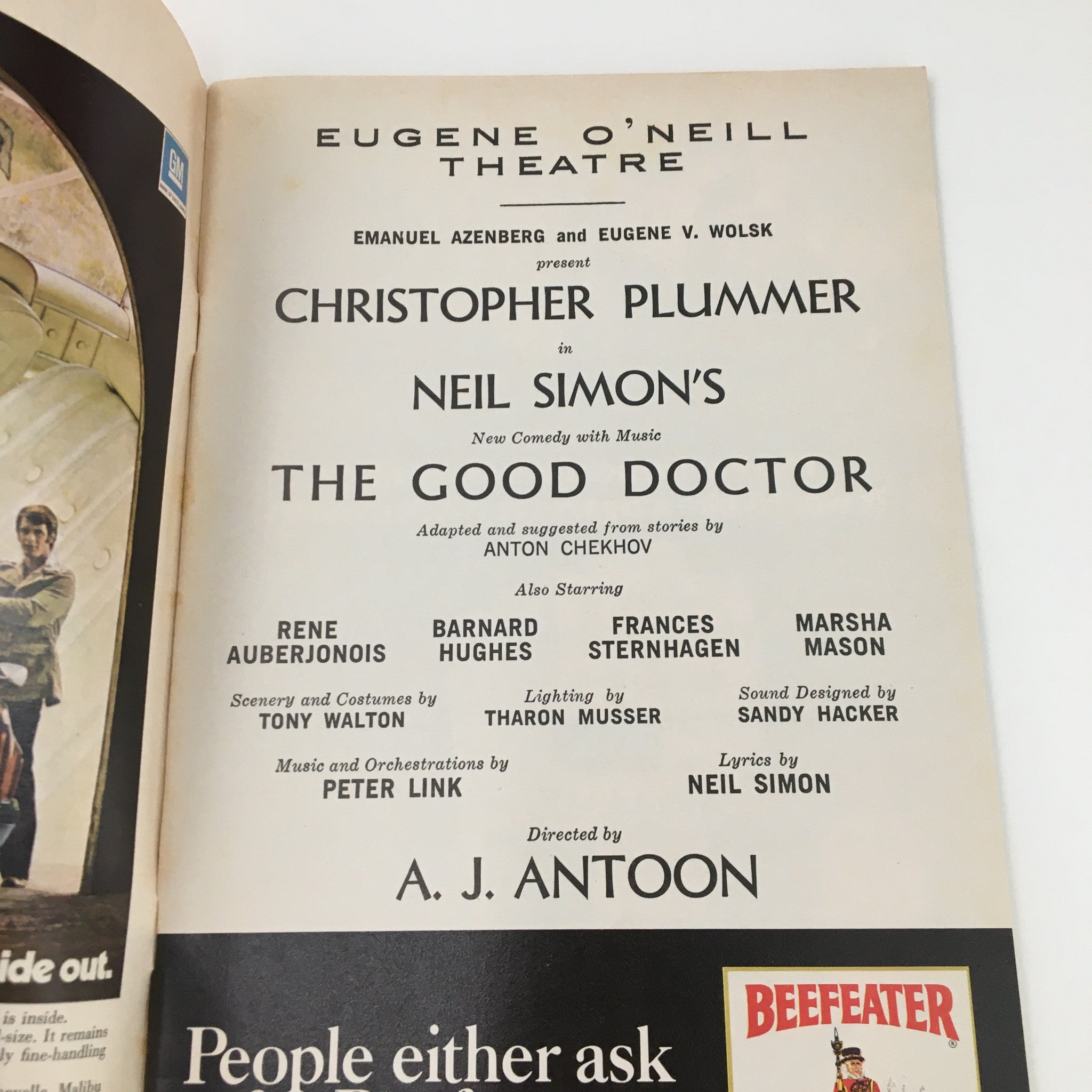 1973 Playbill Eugene O'Neill Theatre Christopher Plummer in The Good Doctor