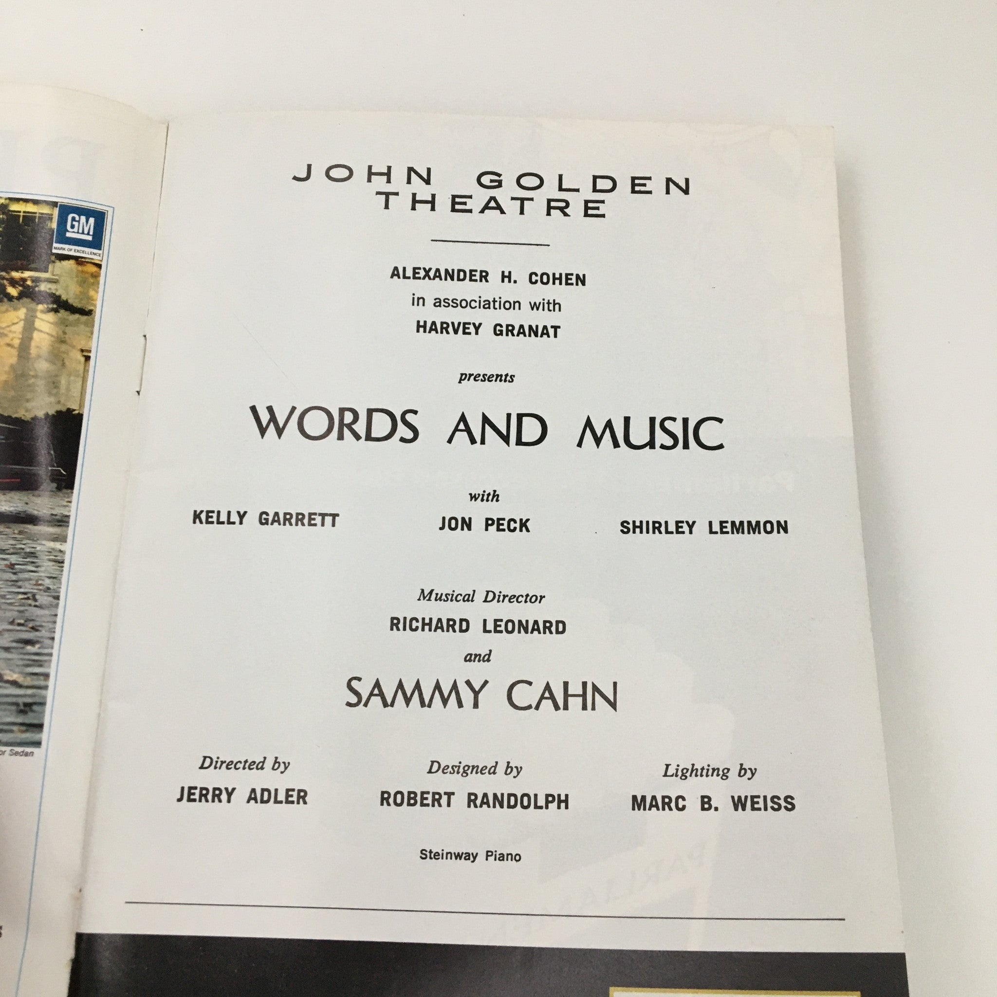 1974 Playbill John Golden Theatre Words and Music by Richard Leonard