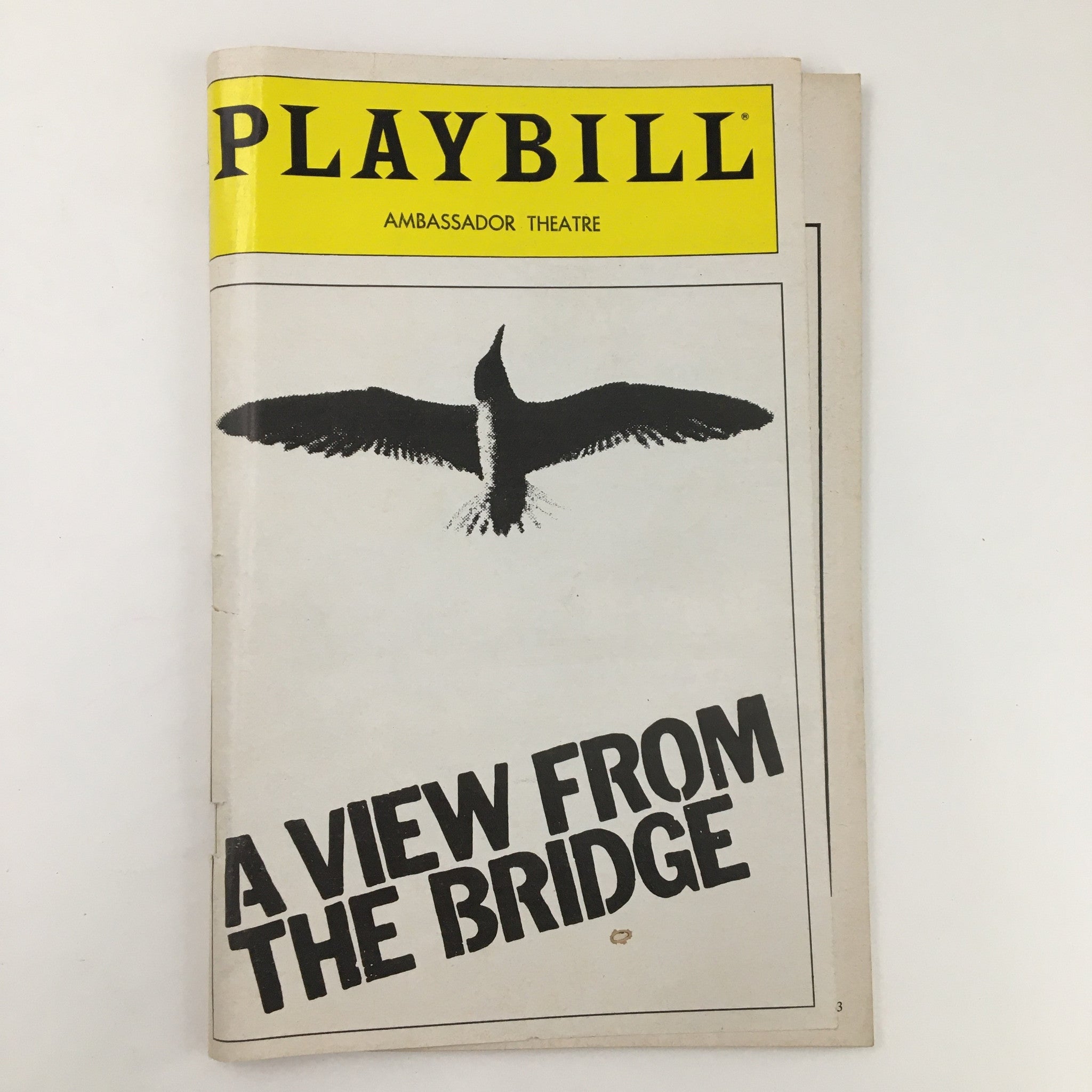 1983 Playbill Ambassador Theatre Arthur Miller's A View From The Bridge