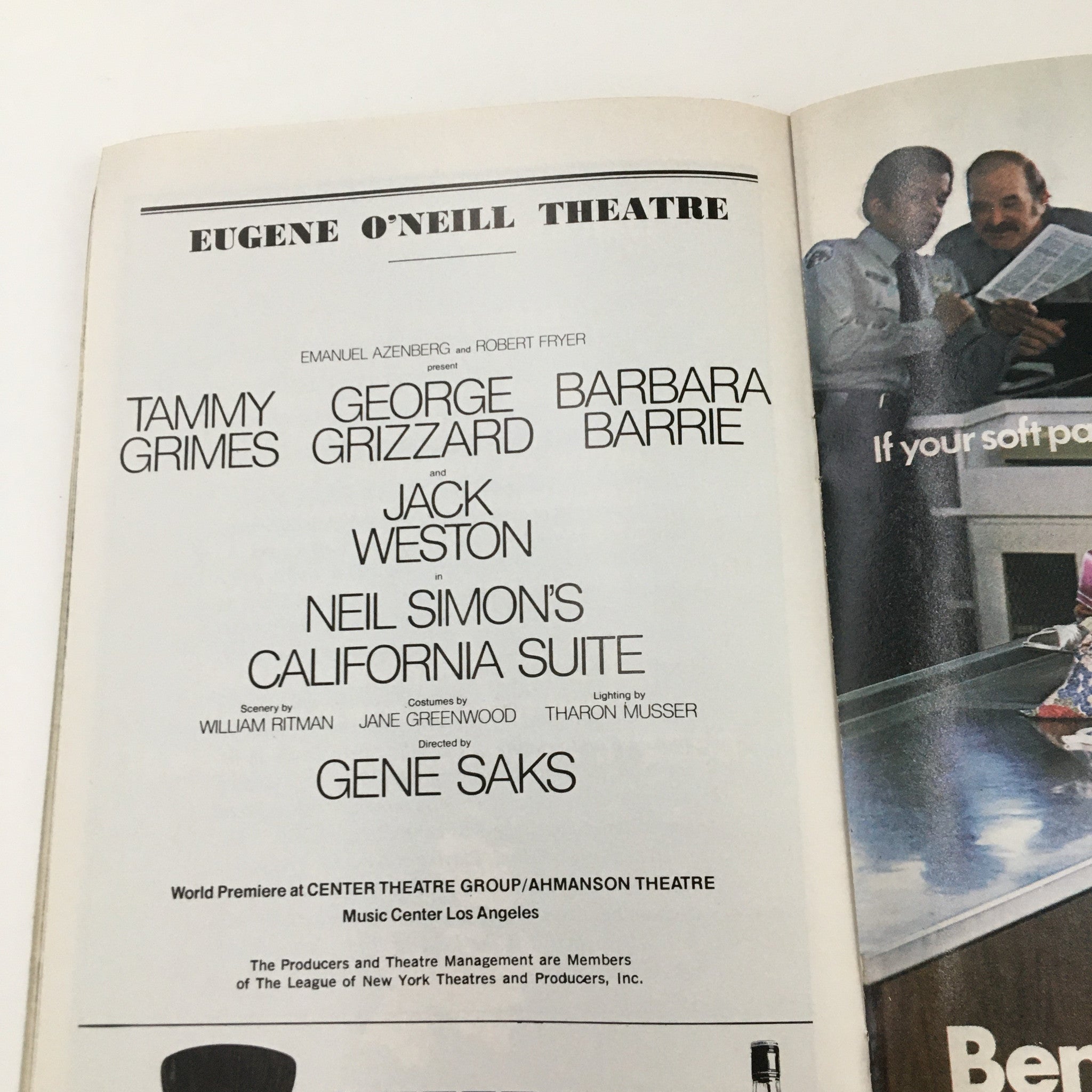 1976 Playbill Eugene O'Neill Theatre Jack Weston California Suites by Gene Saks