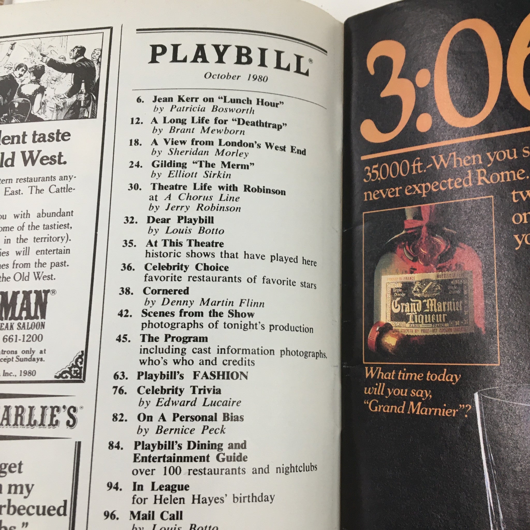 1980 Playbill Uris Theatre James M. Nederlander Present Makarova and Company