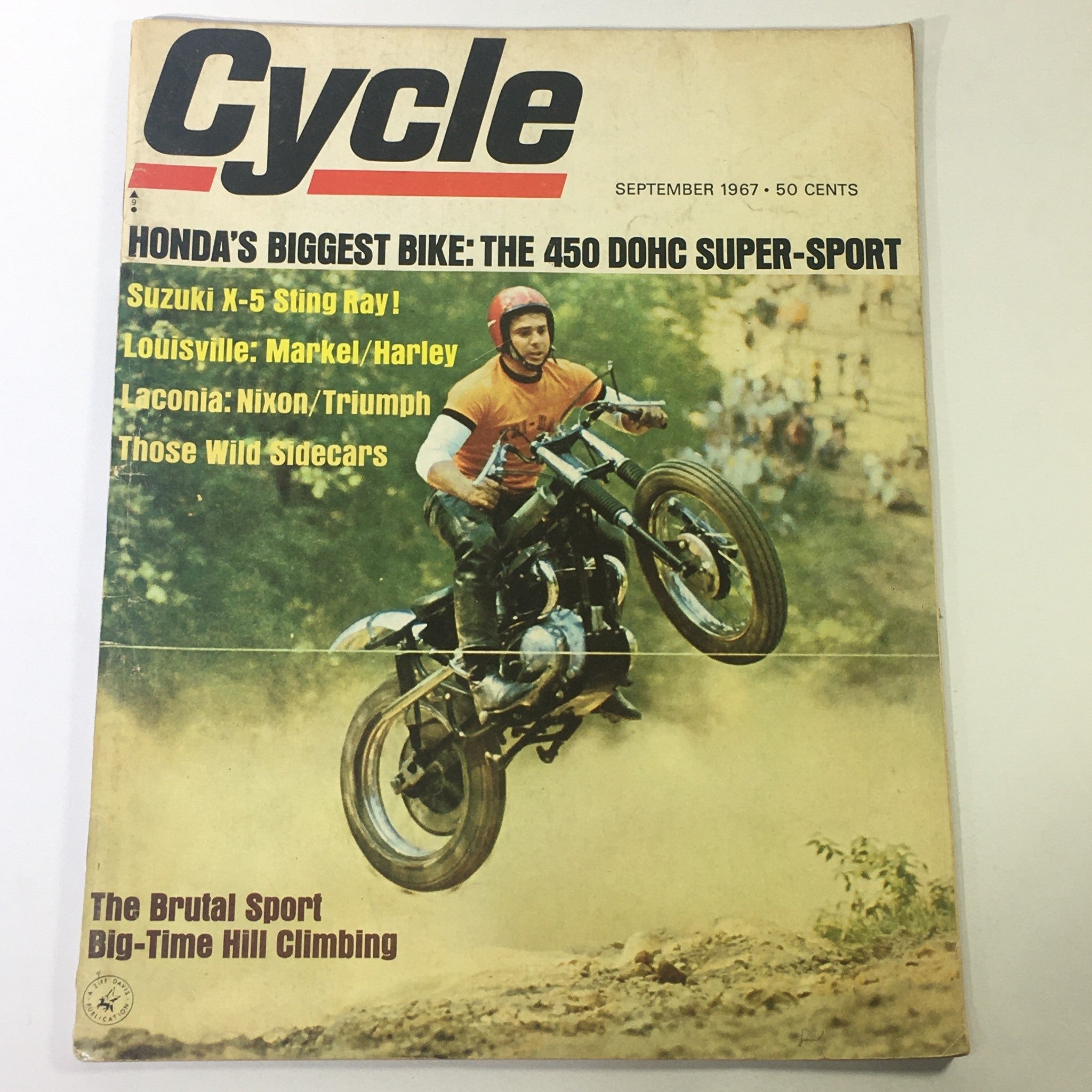 VTG Cycle Magazine September 1967 - Suzuki X-5 Sting Ray / Honda 450 DOHC Sport