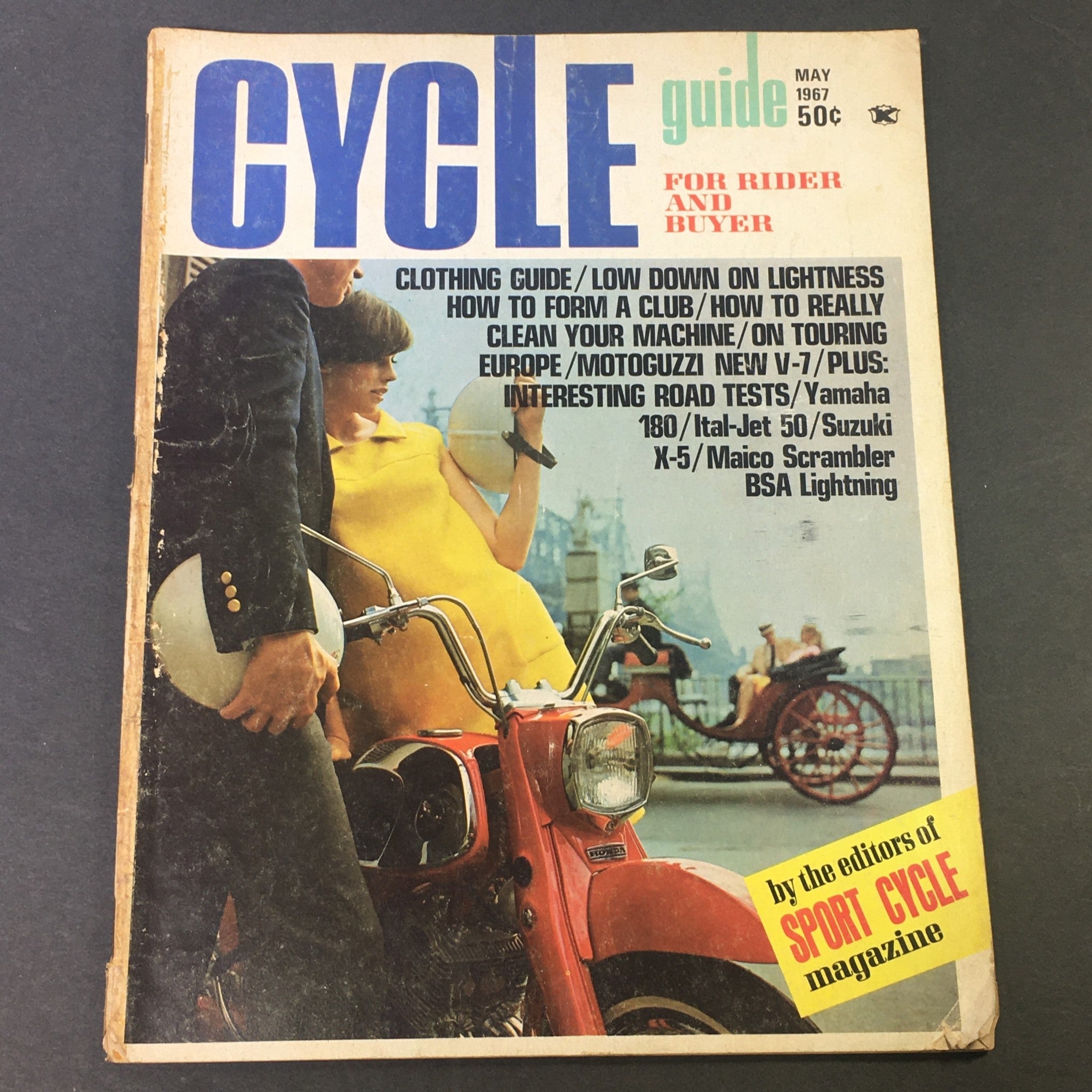 VTG Cycle Guide Magazine May 1967 - Yamaha 180 / Ital-Jet 50 / Suzuki X-5 Test