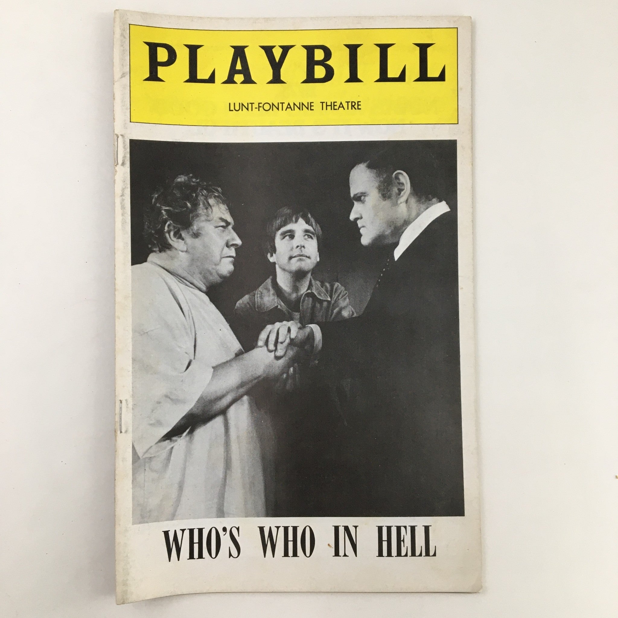 1974 Playbill Lunt Fontanne Theatre Peter Ustinov in Who's Who In Hell