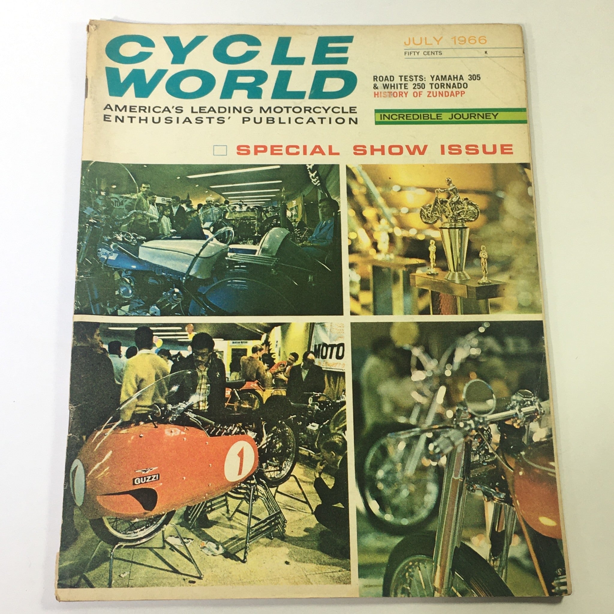 VTG Cycle World Magazine July 1966 - Road Test Yamaha 305 & White 250 Tornado