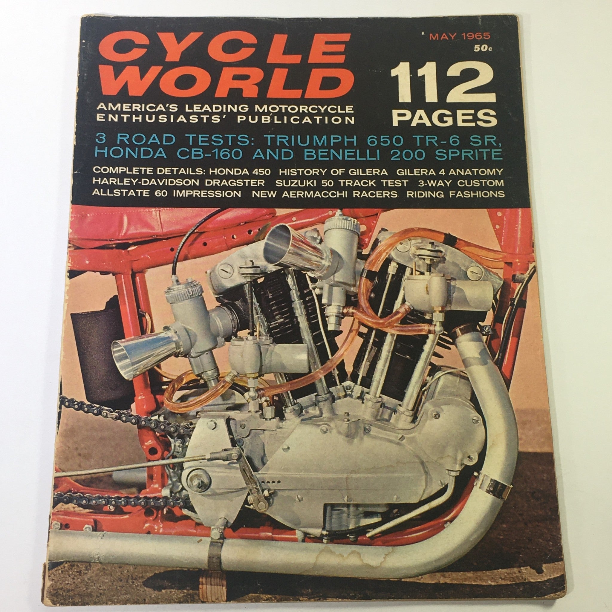 VTG Cycle World Magazine May 1965 - Triumph 650 TR-6 SR & Honda CB-160