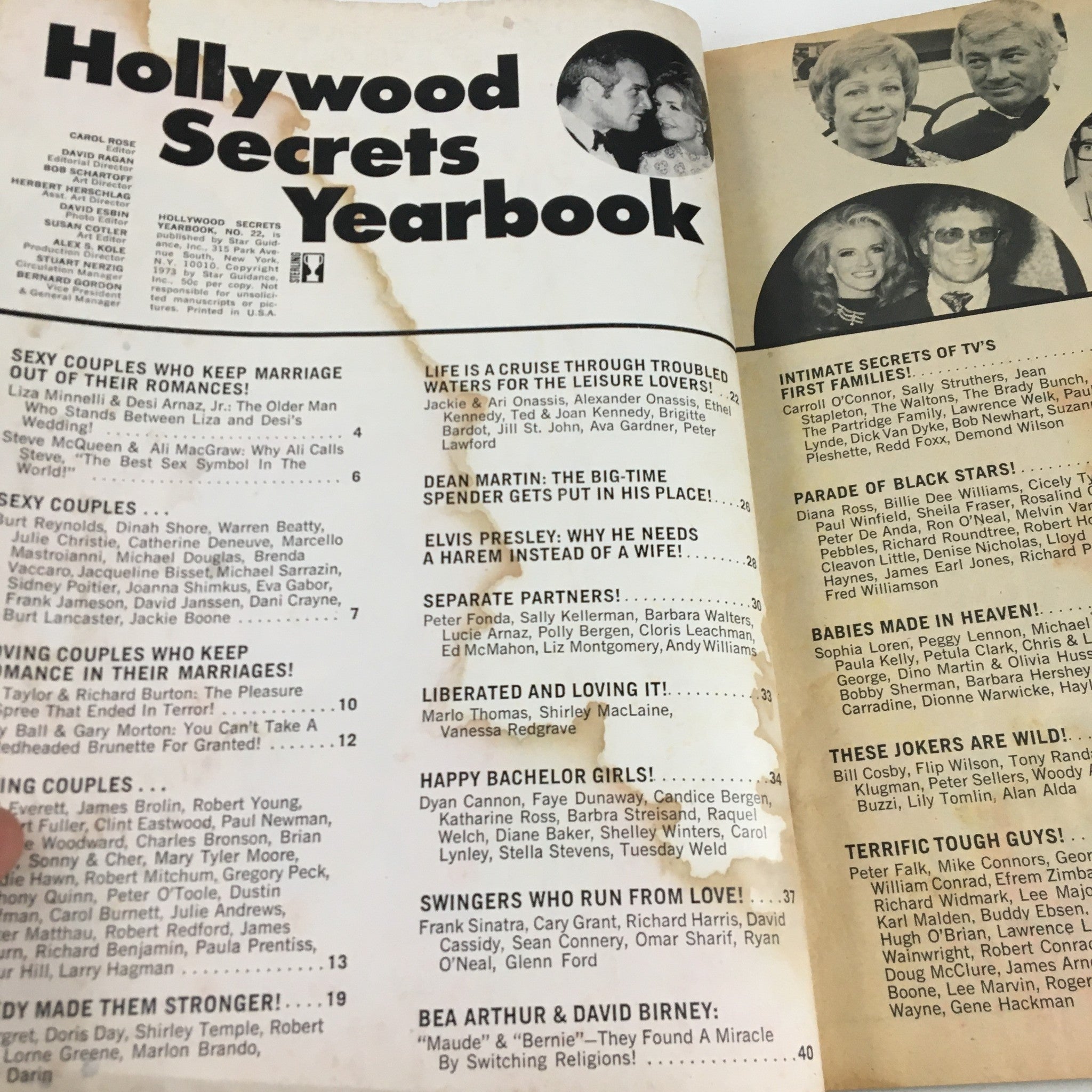 Hollywood Secrets Yearbook No. 22 1973 Liz Taylor & Richard Burton No Label