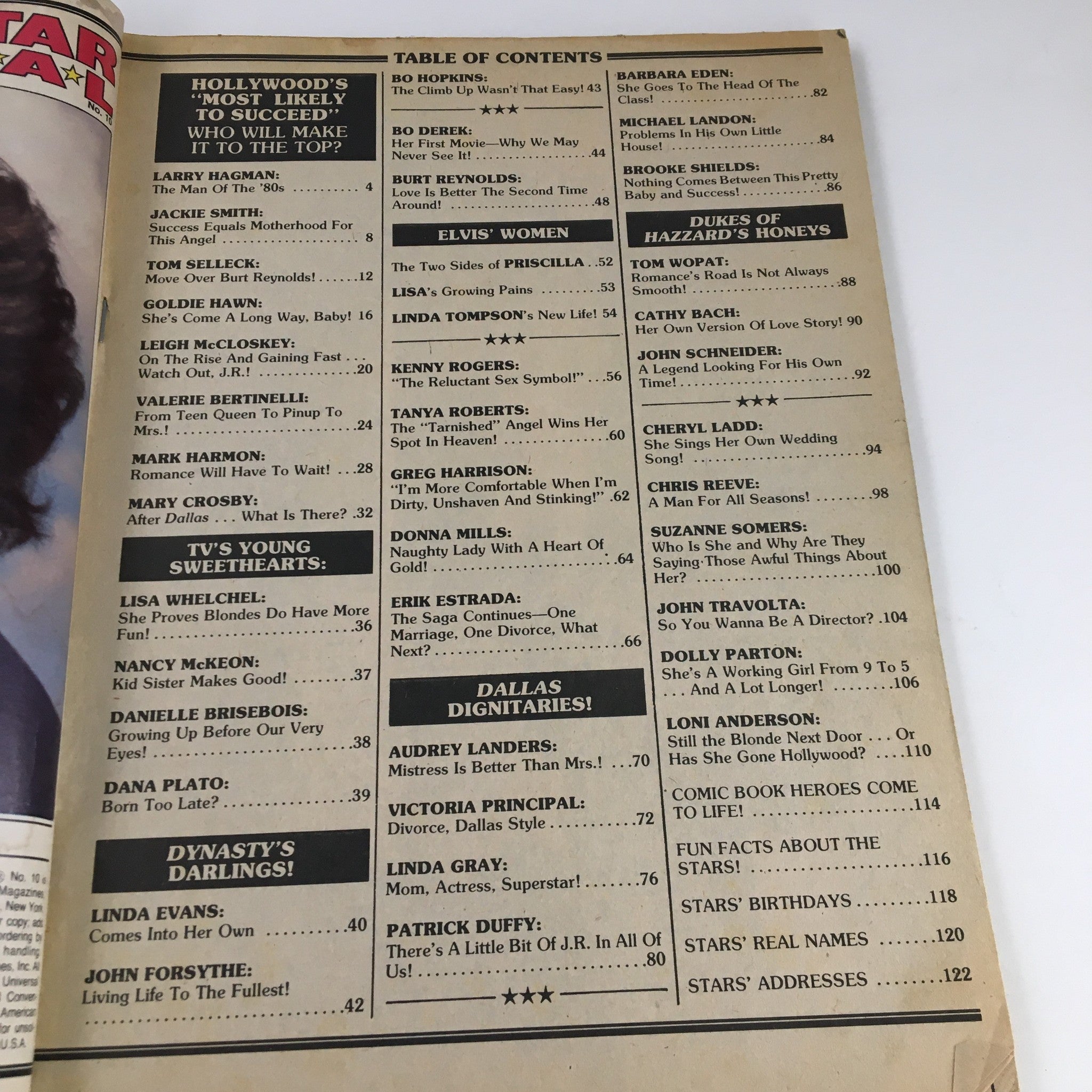 Superstar Special No. 10 Larry Hagman, Mary Crosby & Goldie Hawn No Label