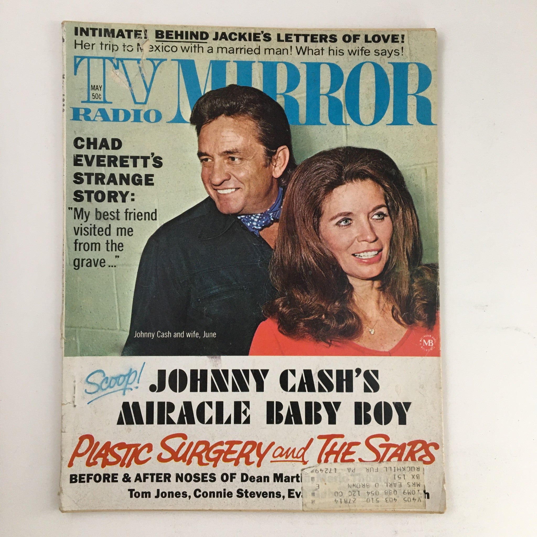 TV Radio Mirror Magazine May 1970 Johnny Cash & June Cash's Miracle Baby Boy