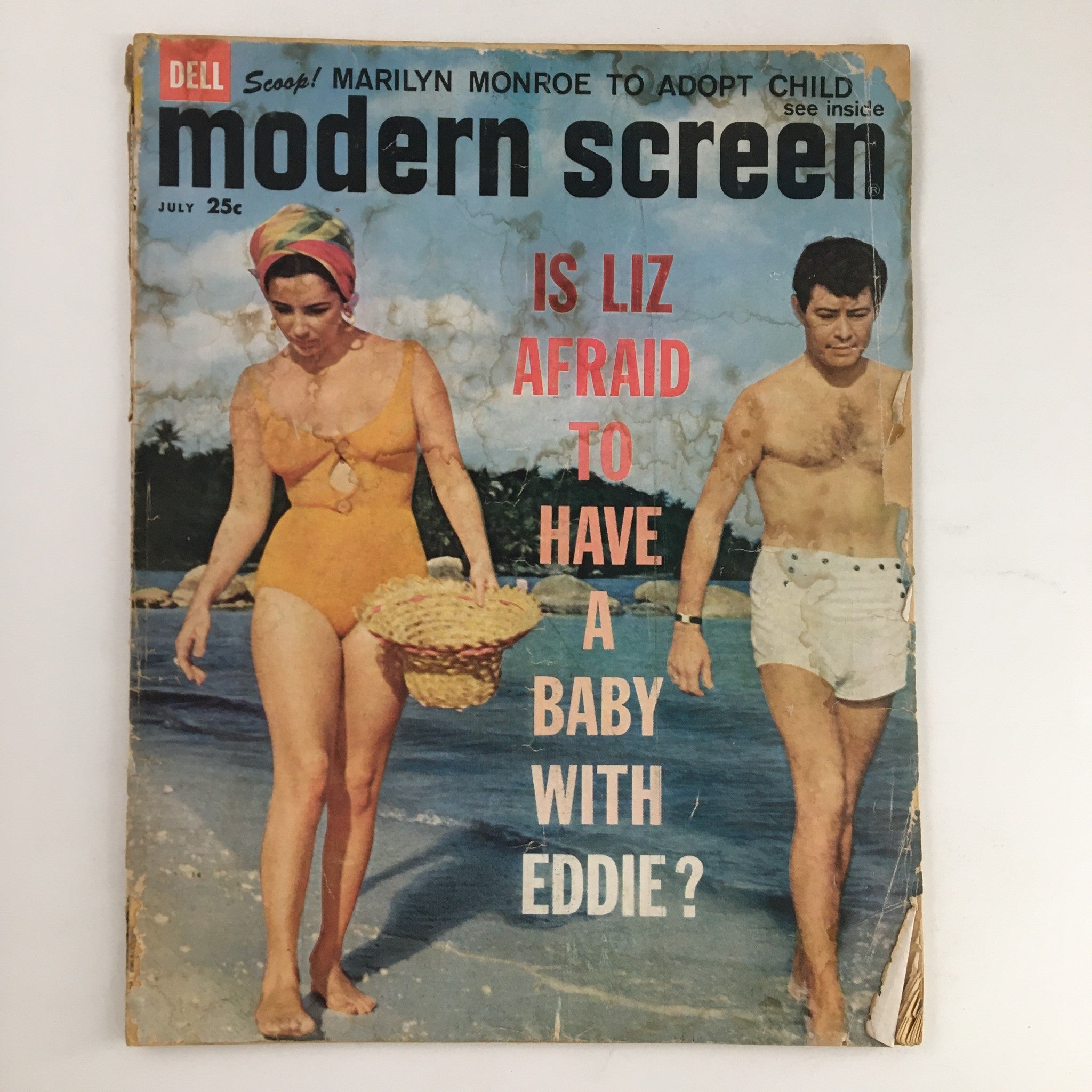 Modern Screen Magazine July 1960 Elizabeth Taylor & Eddie Fisher No Label