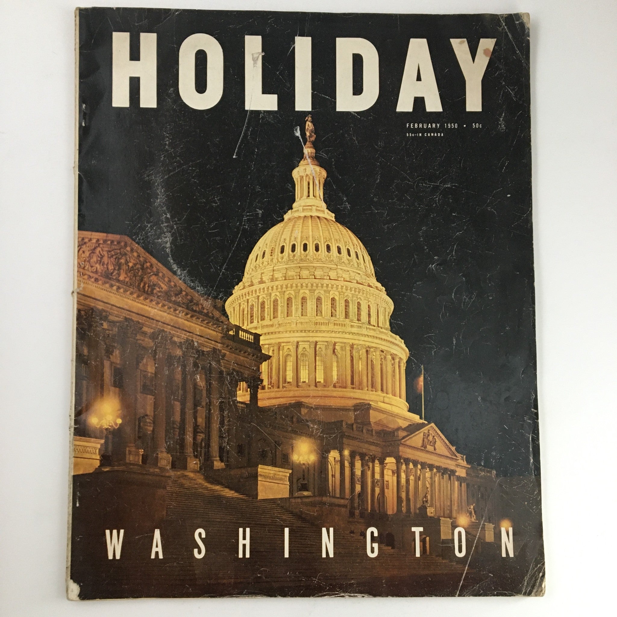 Holiday Magazine February 1950 The Lay of the Land & Its Landmark No Label