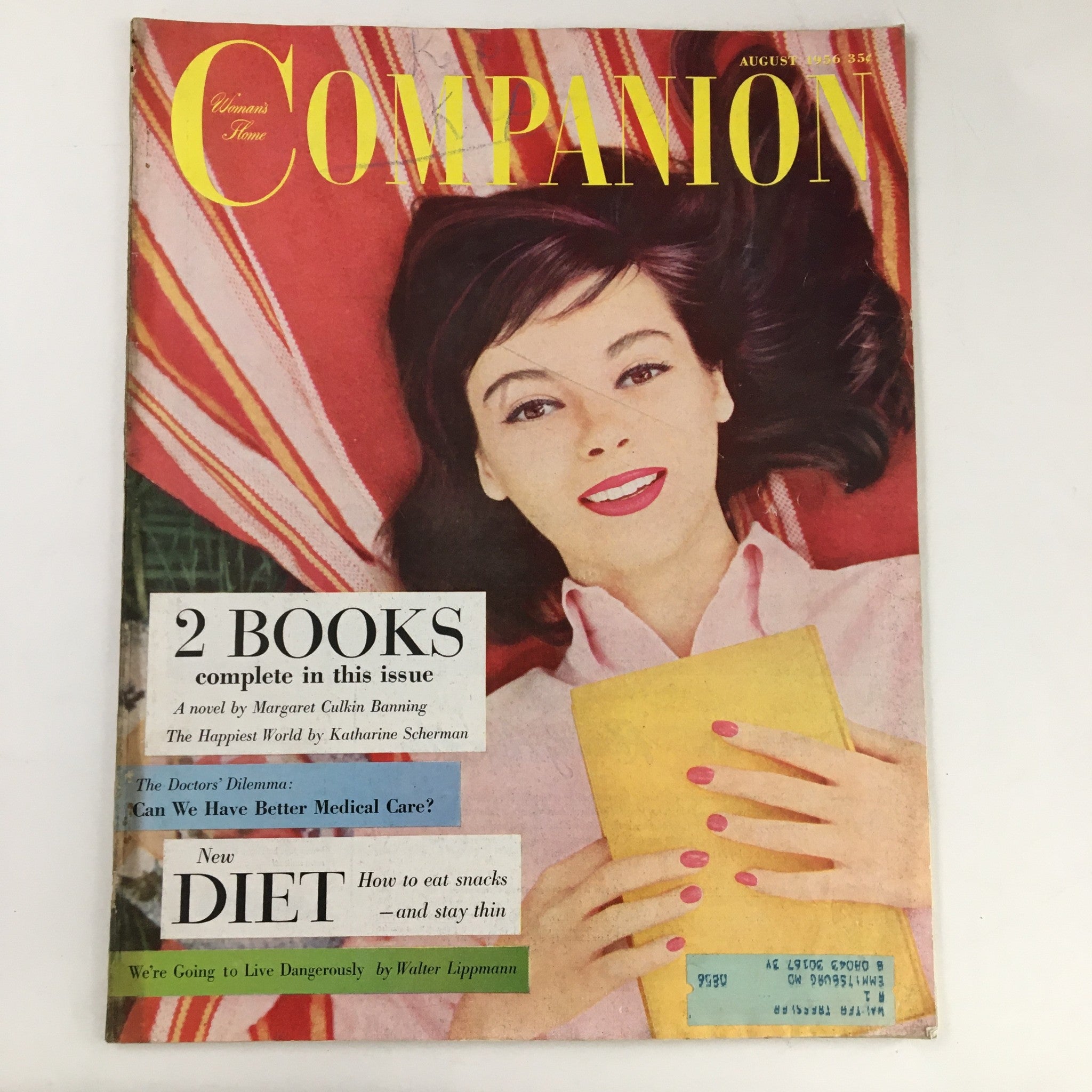 Woman's Home Companion Magazine August 1956 How To Eat Snacks and Stay Thin