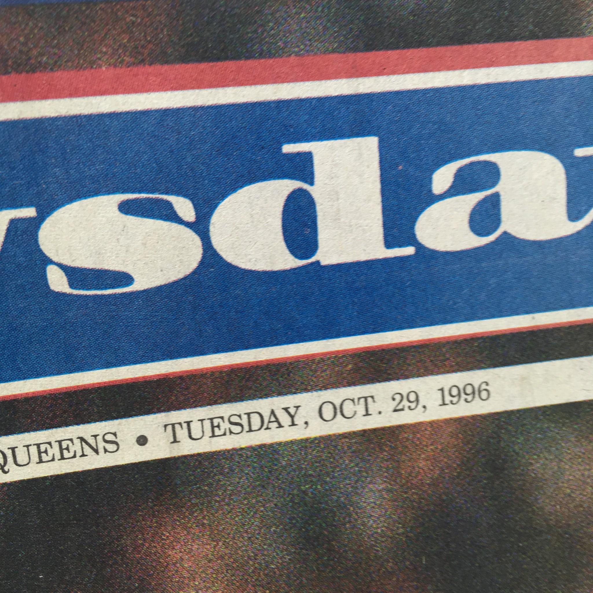 Newsday: Oct 29 1996 Out Of This World The Yankees Magical Season