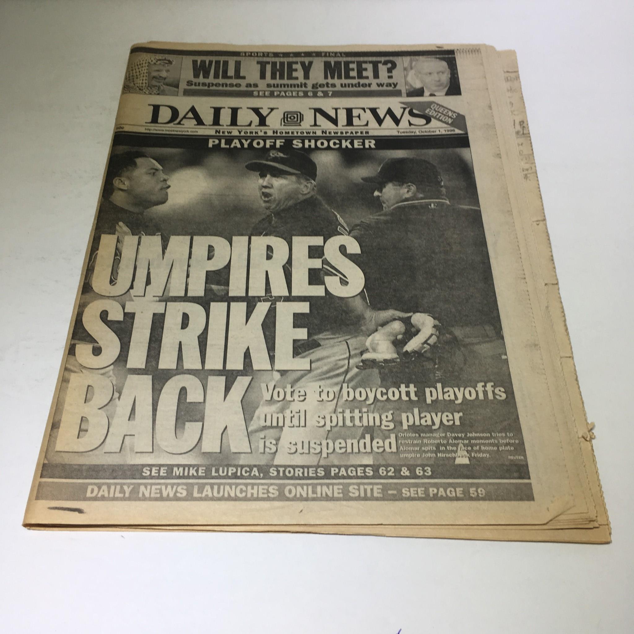 New York Daily News: Oct 1 1996 Umpires Strike Back