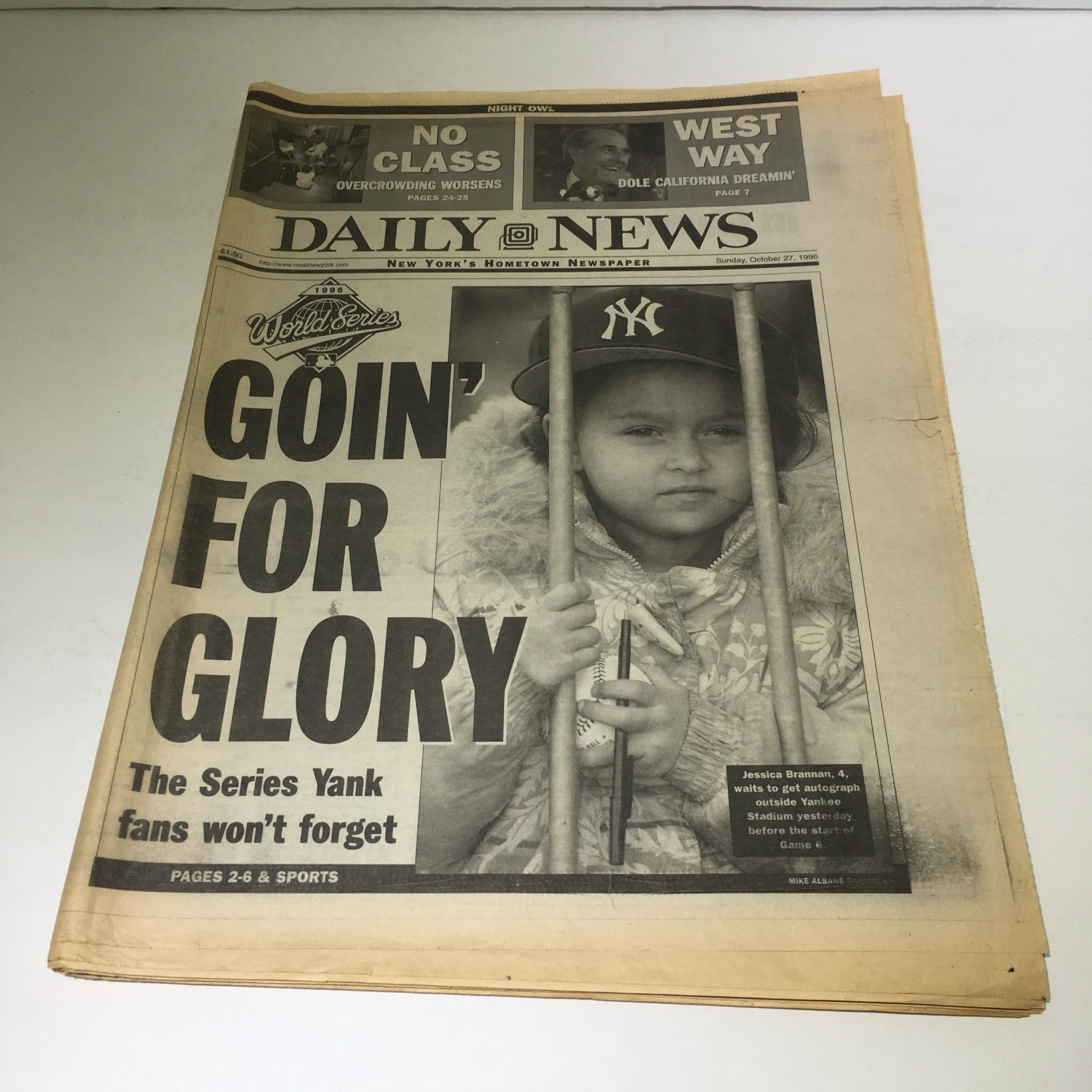 New York Daily News: Oct 27 1996 Goin' For Glory