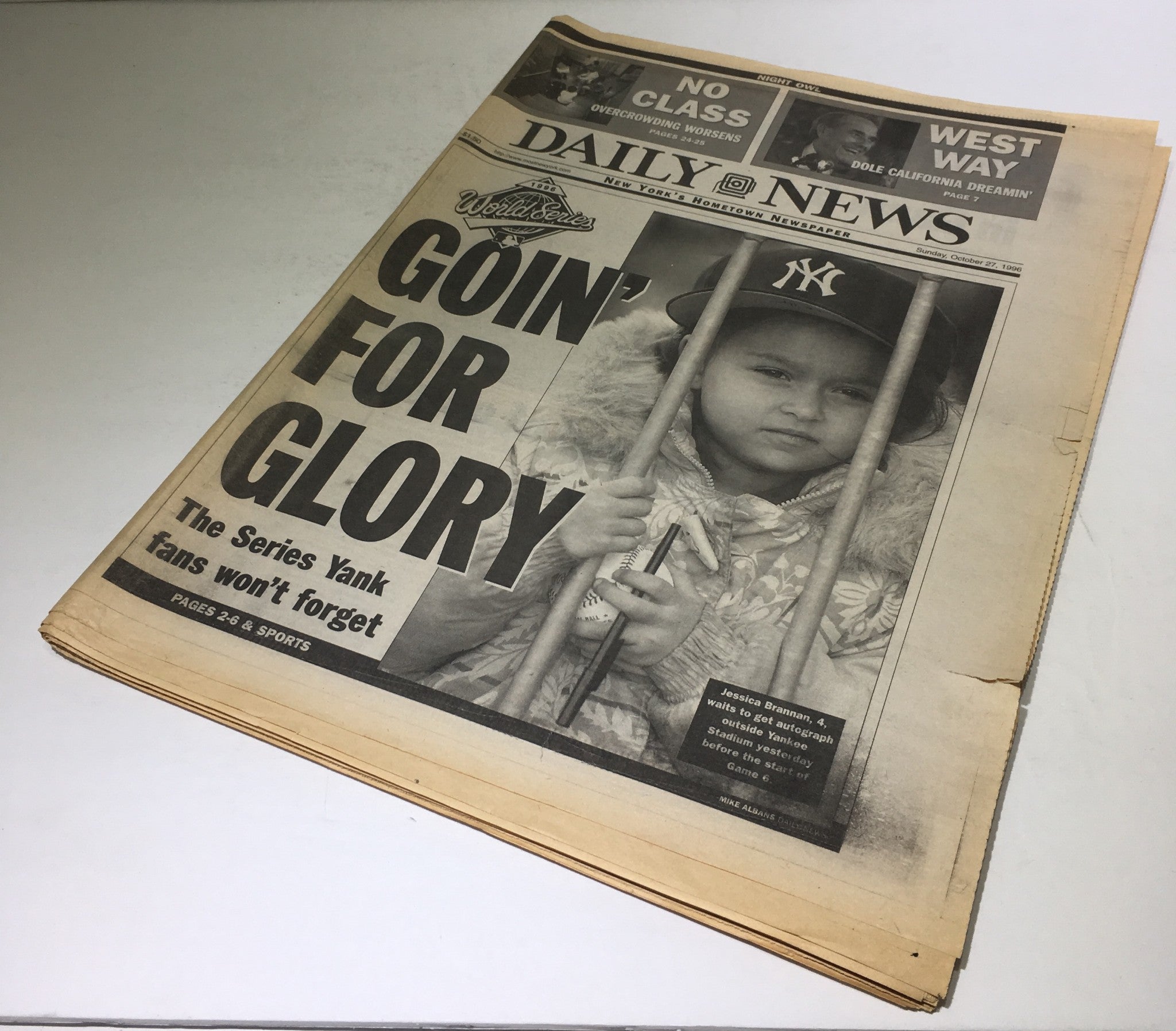 New York Daily News: Oct 27 1996 Goin' For Glory