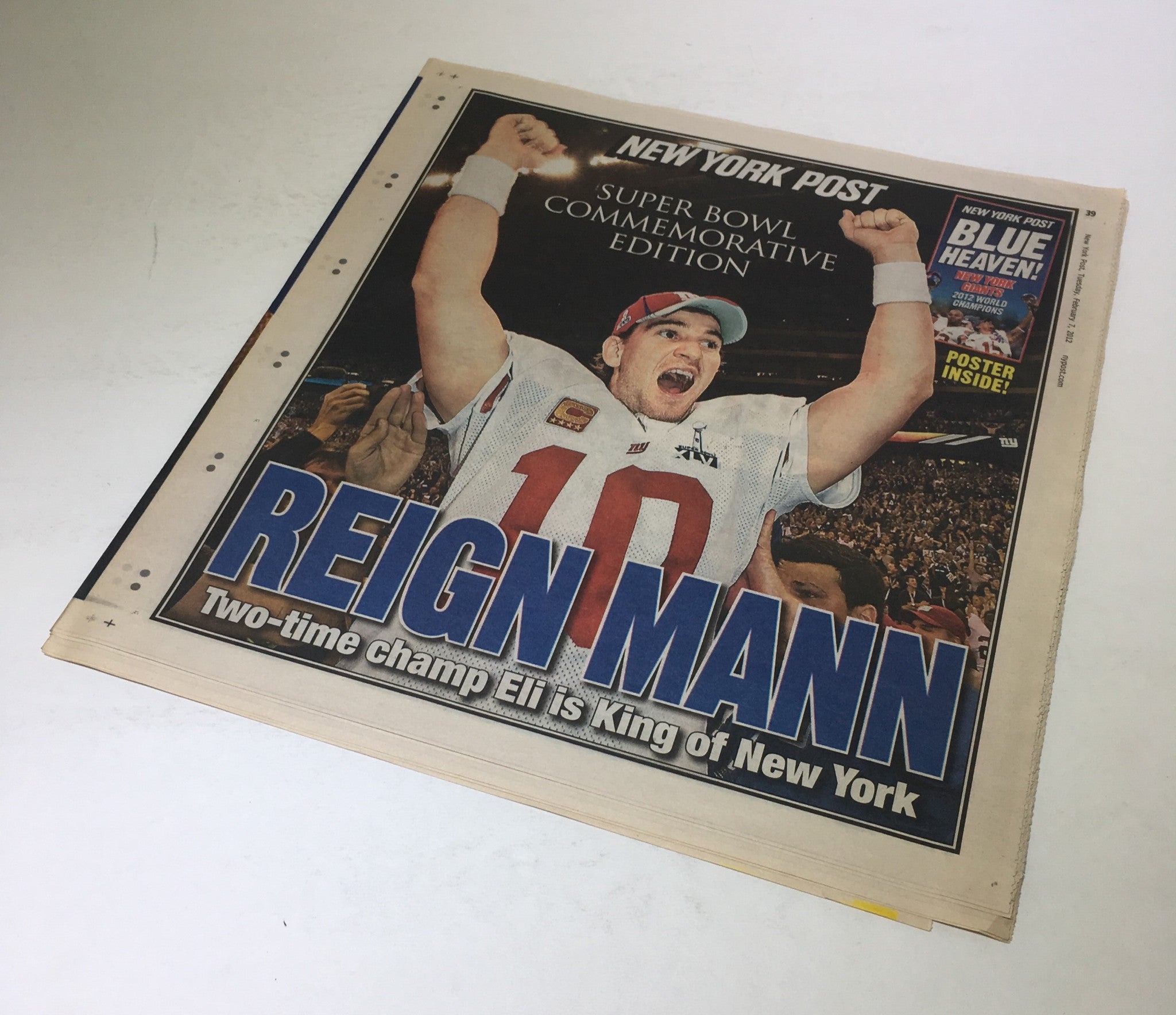 New York Post: Feb 7 2012 Reign Mann Two Time Champ Eli IS King Of New York