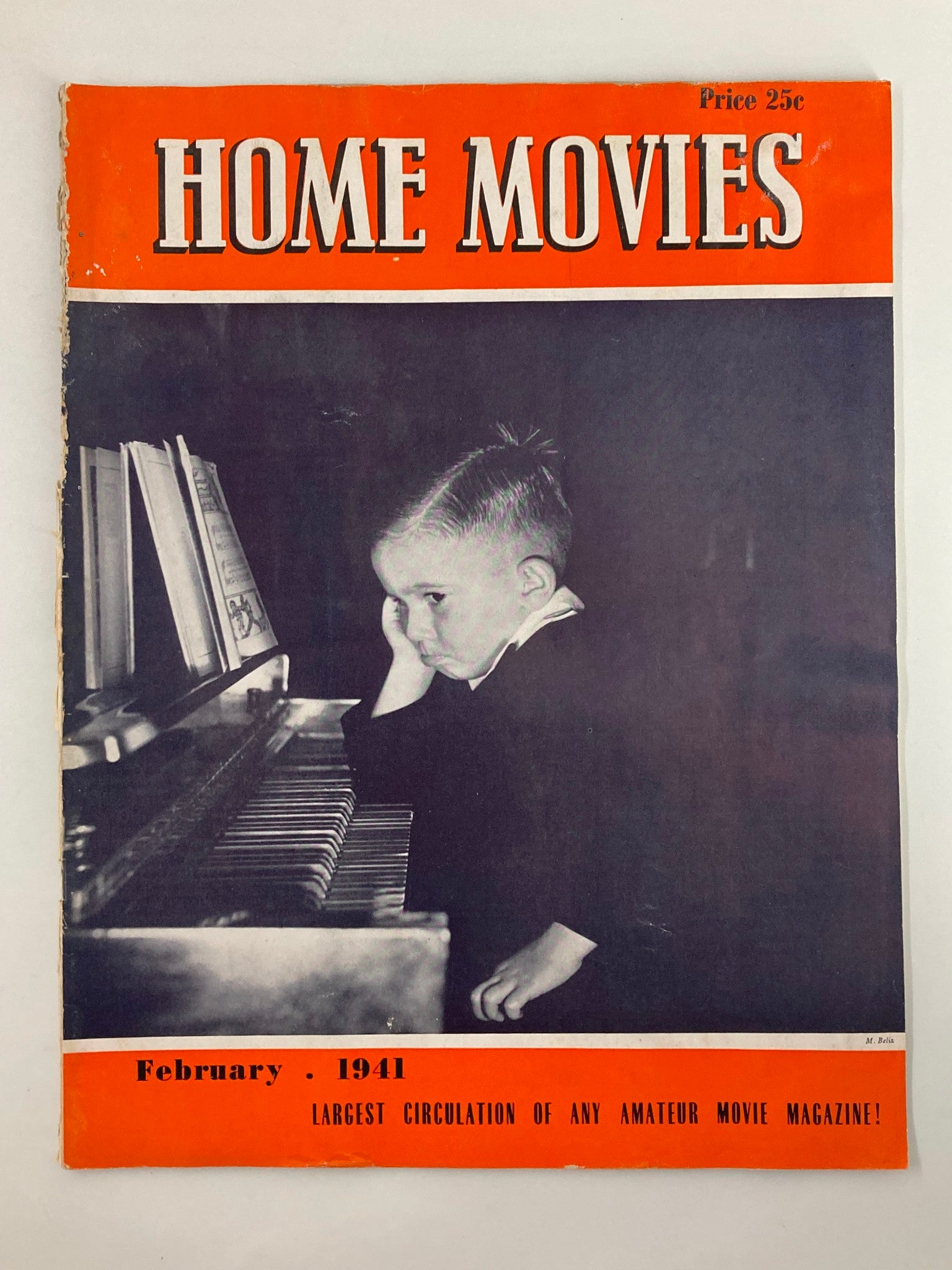 VTG Home Movies Magazine February 1941 Music Hath Charms For Movies No Label