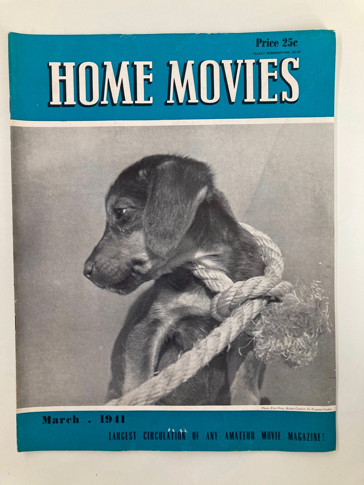 VTG Home Movies Magazine March 1941 Photo First Prize by Truman Gordon No Label