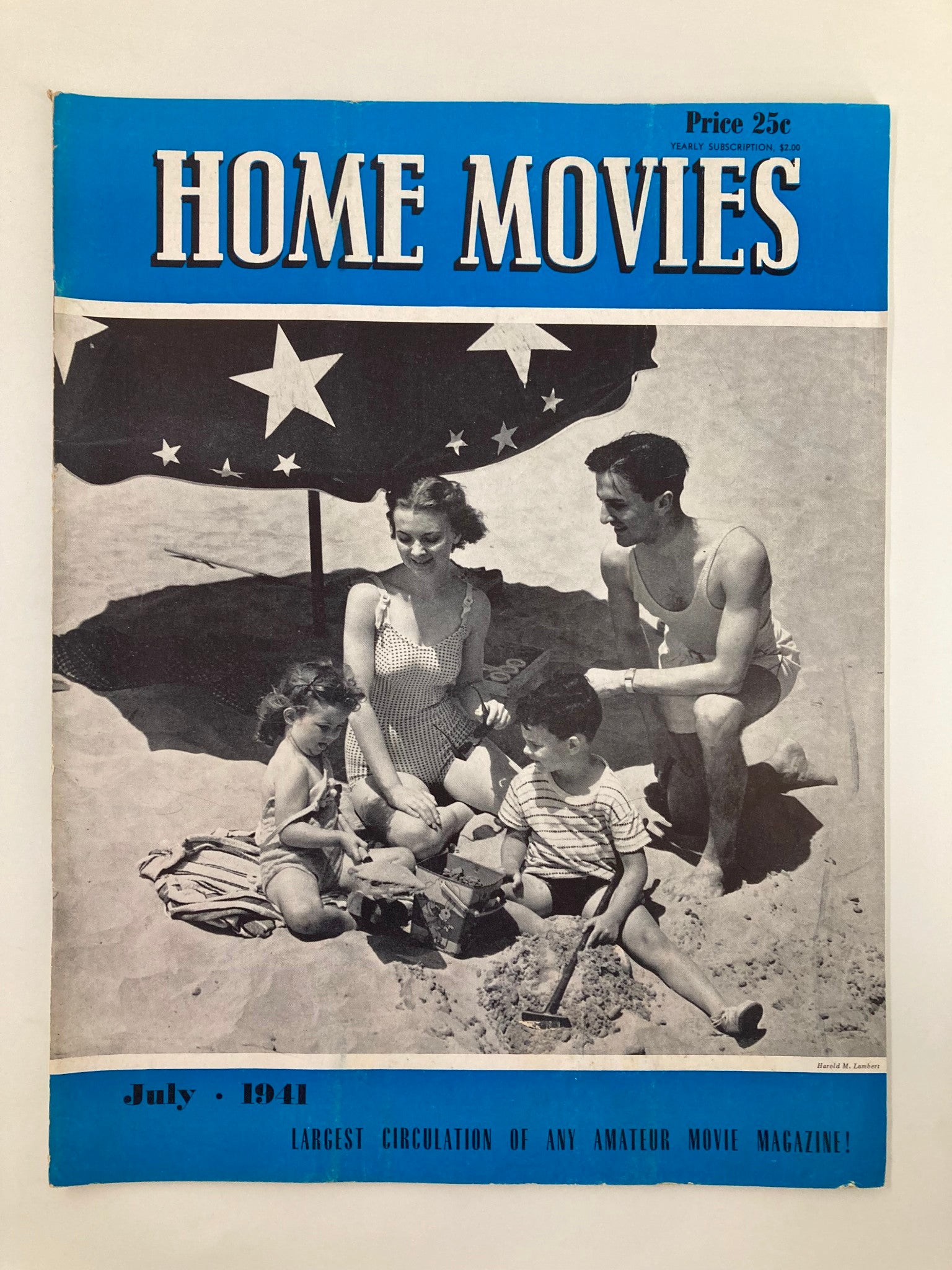 VTG Home Movies Magazine July 1941 Composition Tips for Summer Filming No Label