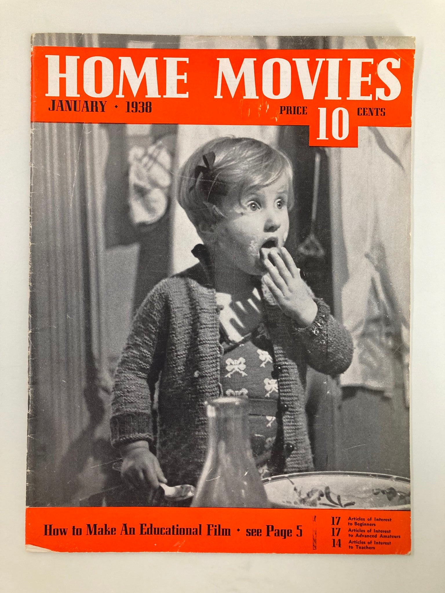 VTG Home Movies Magazine January 1938 How Can I Do Movie Tricks No Label