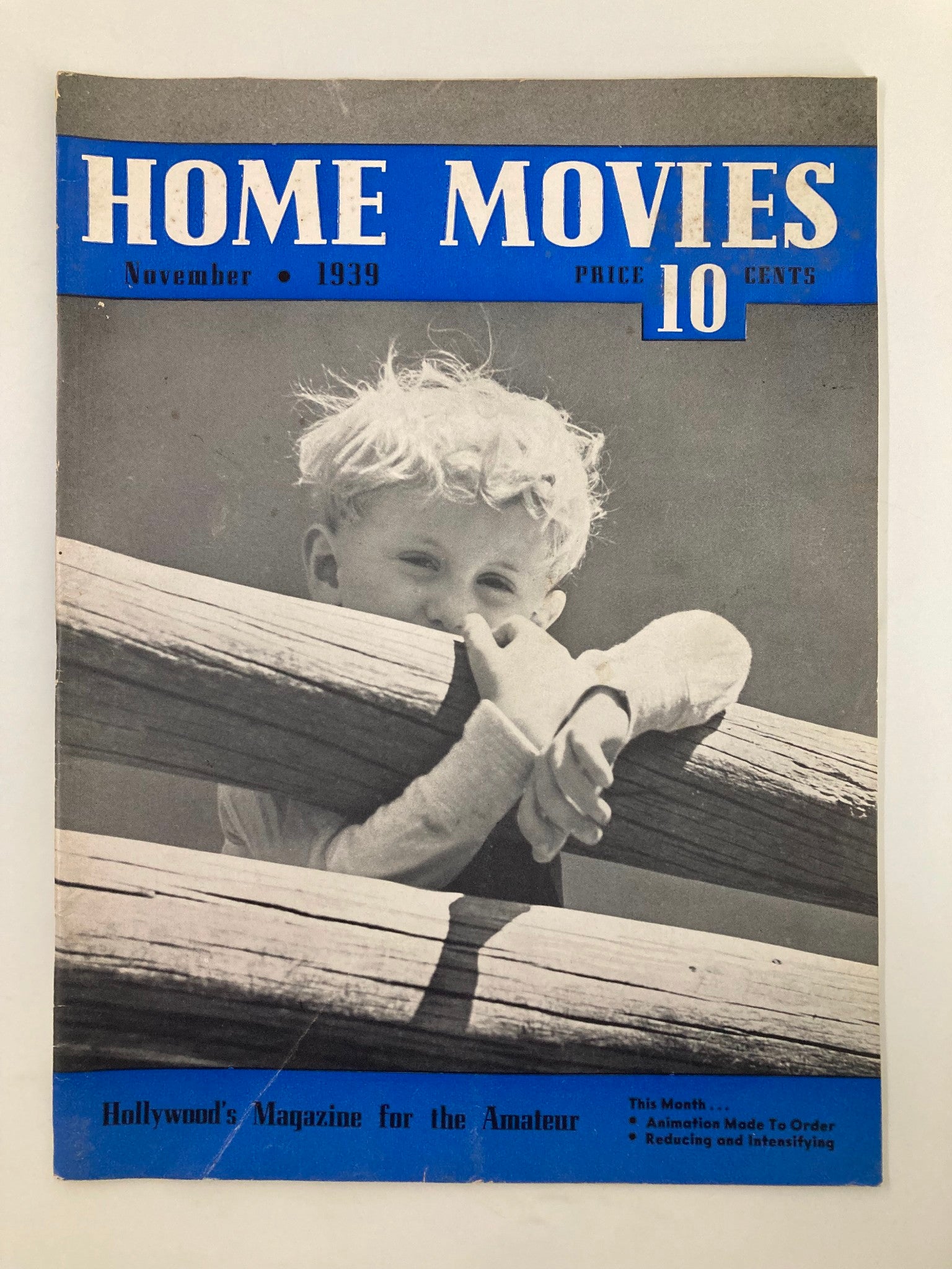 VTG Home Movies Magazine November 1939 Let's Make Some Wipe-Offs! No Label