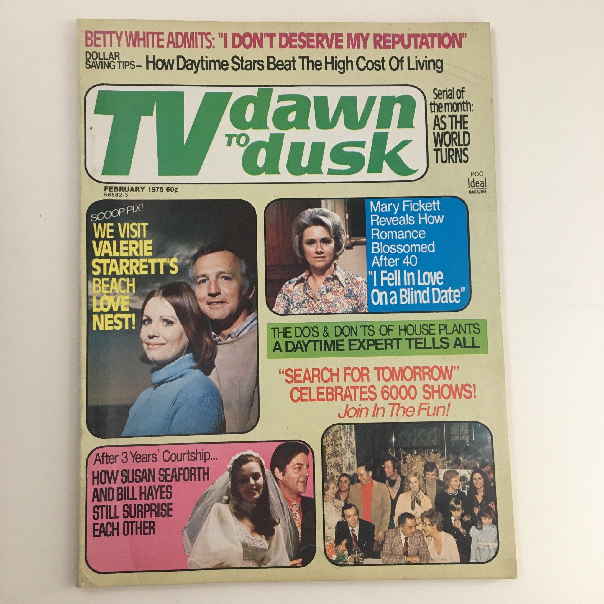 TV Dawn to Dusk Magazine February 1975 Betty White & Mary Fickett No Label