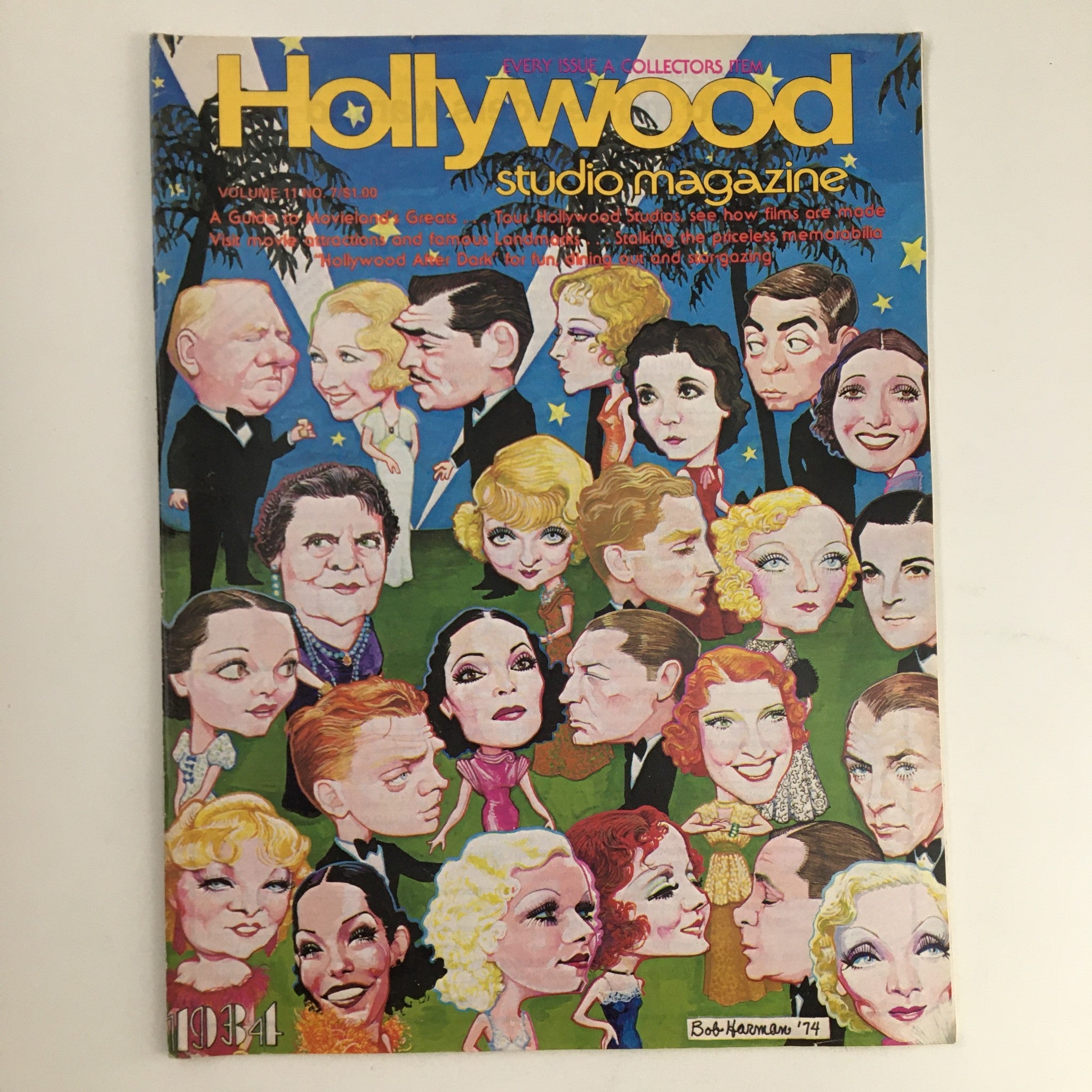 Hollywood Studio Magazine June 1977 Hollywood Party of 1934 Painting No Label