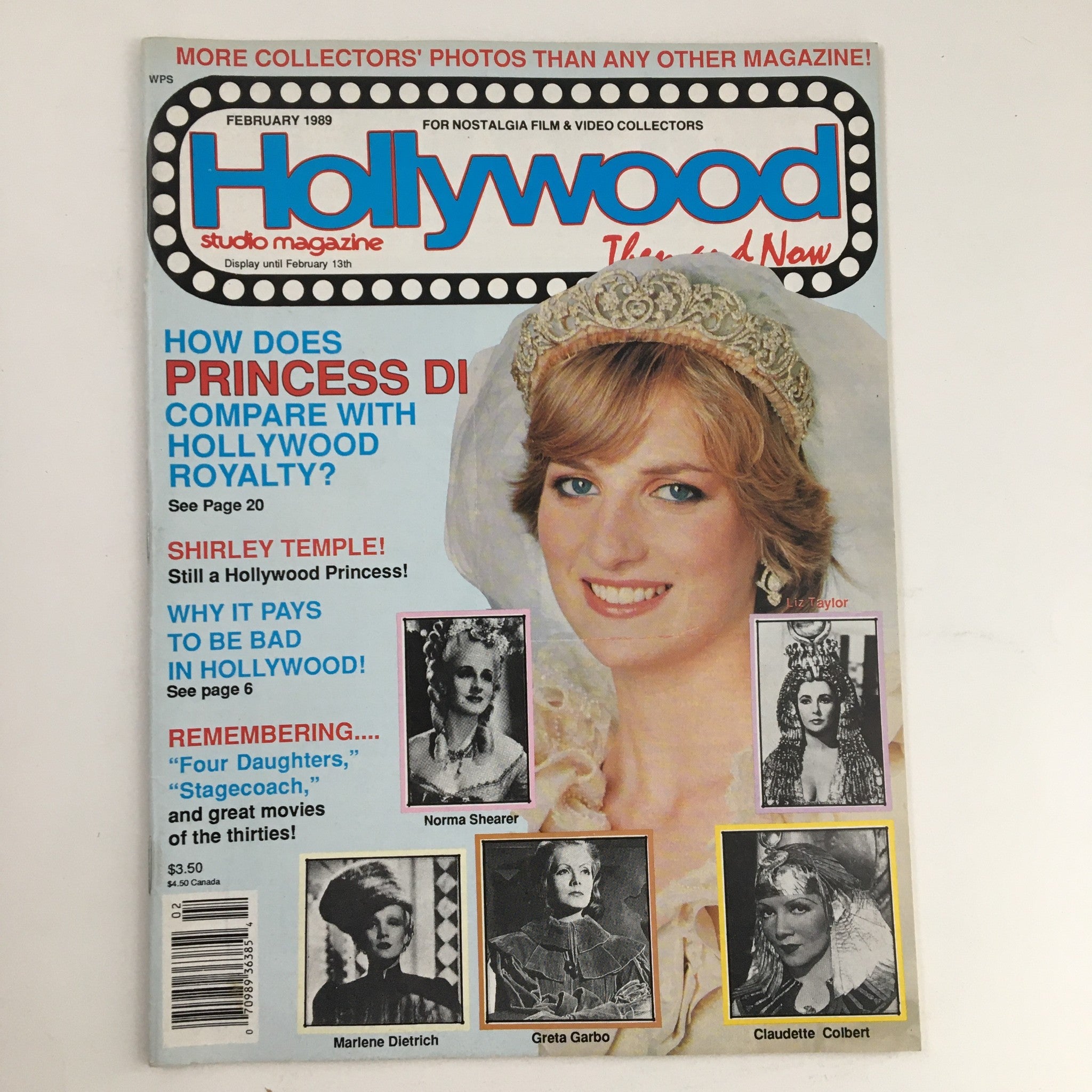 Hollywood Studio Magazine February 1989 Royalty-Real Princess Diana No Label