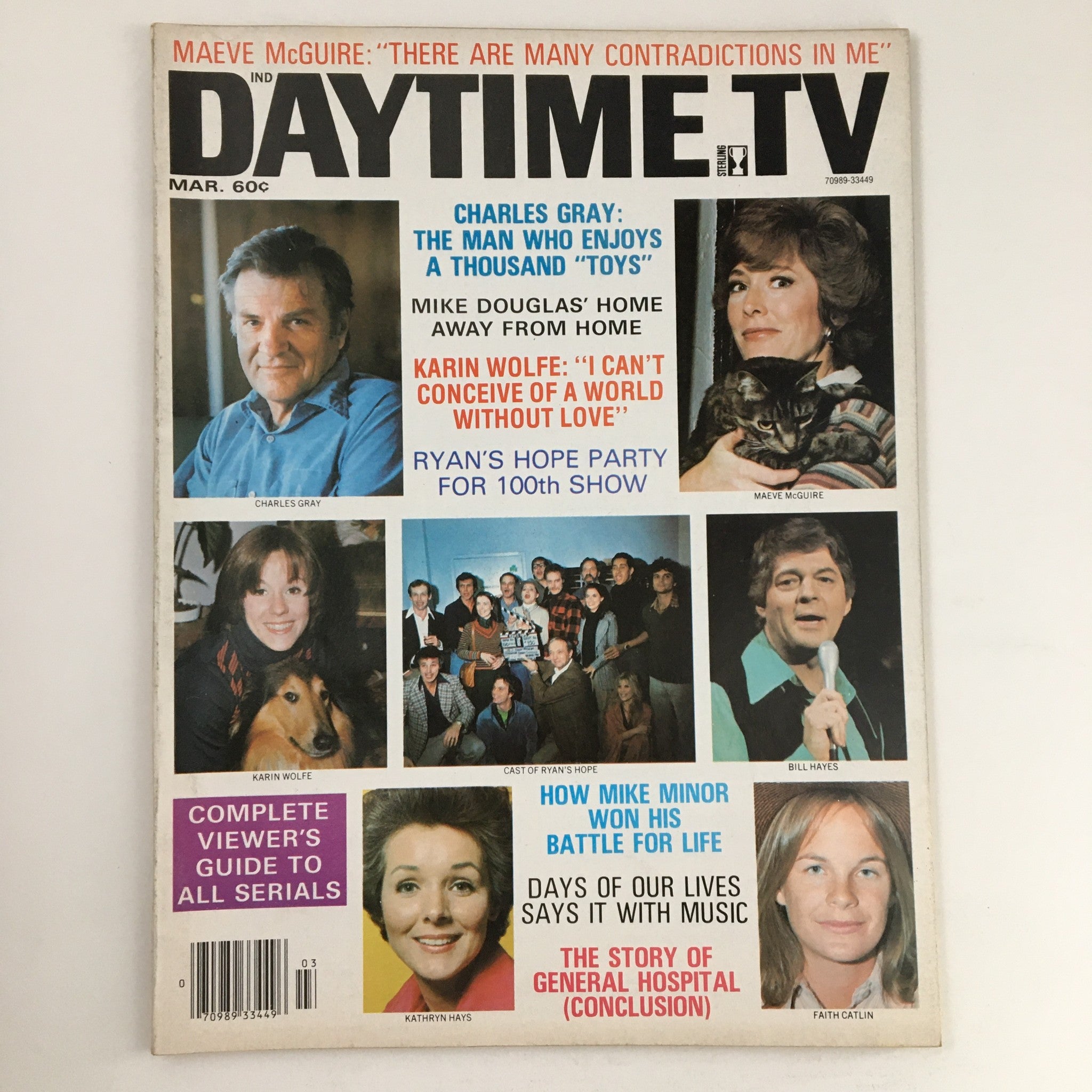 Daytime TV Magazine March 1976 Charles Gray, Maeve McGuire & K. Wolfe No Label