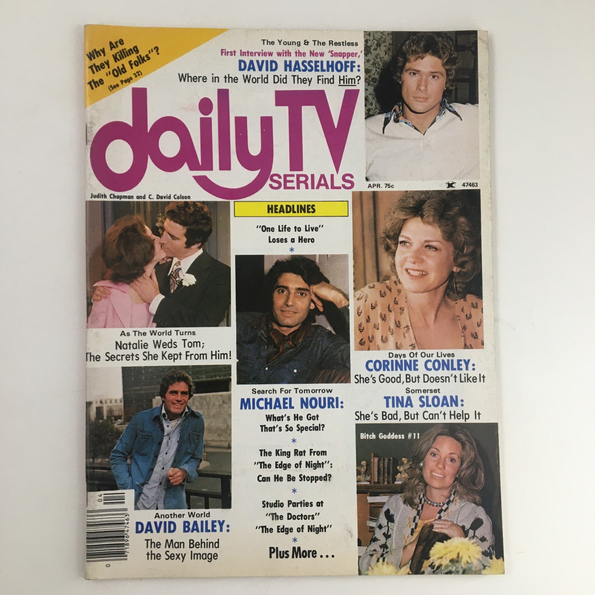 Daily TV Serials Magazine April 1976 Judith Chapman & C. David Colson No Label