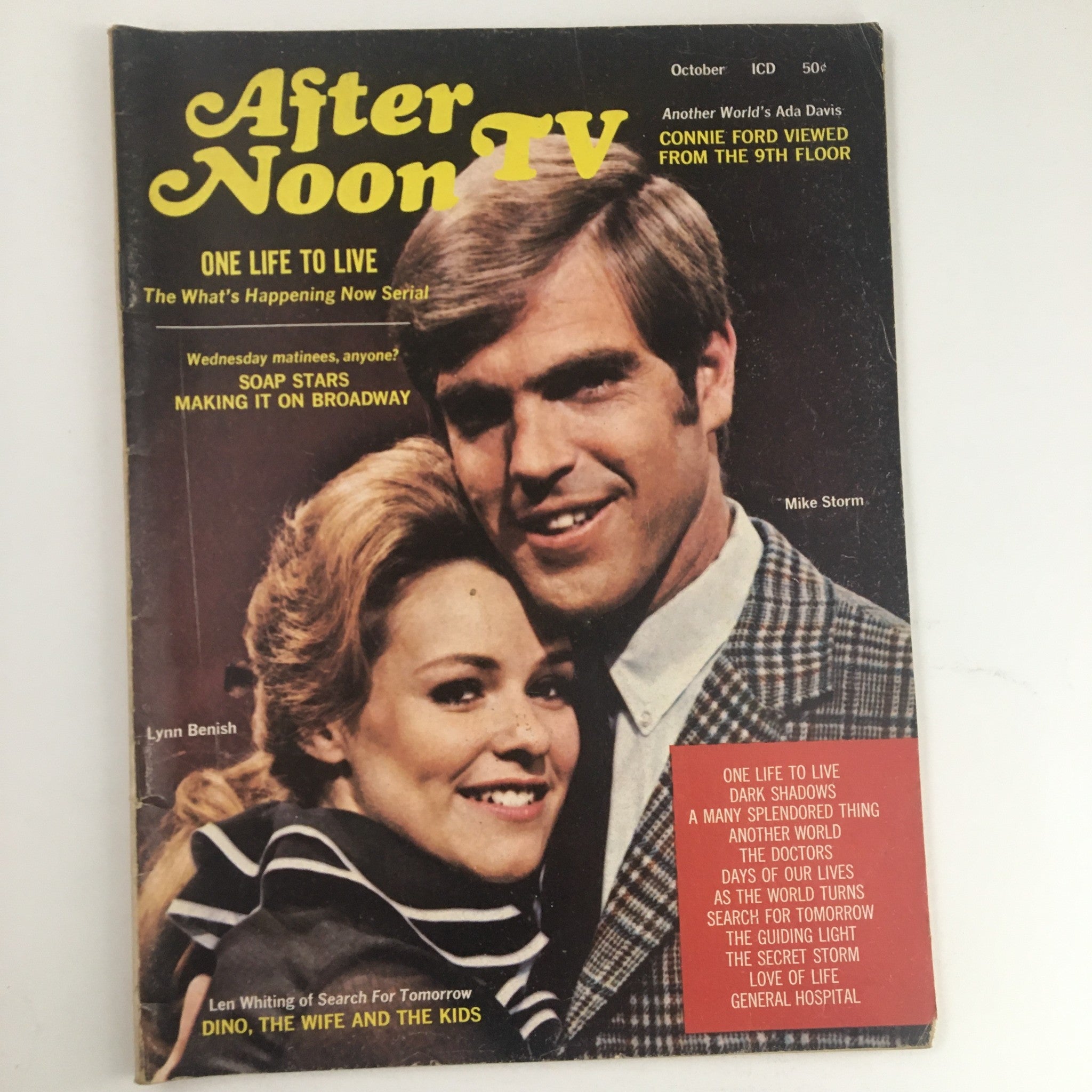 Afternoon TV Magazine October 1969 Mike Storm & Lynn Benish Cover No Label