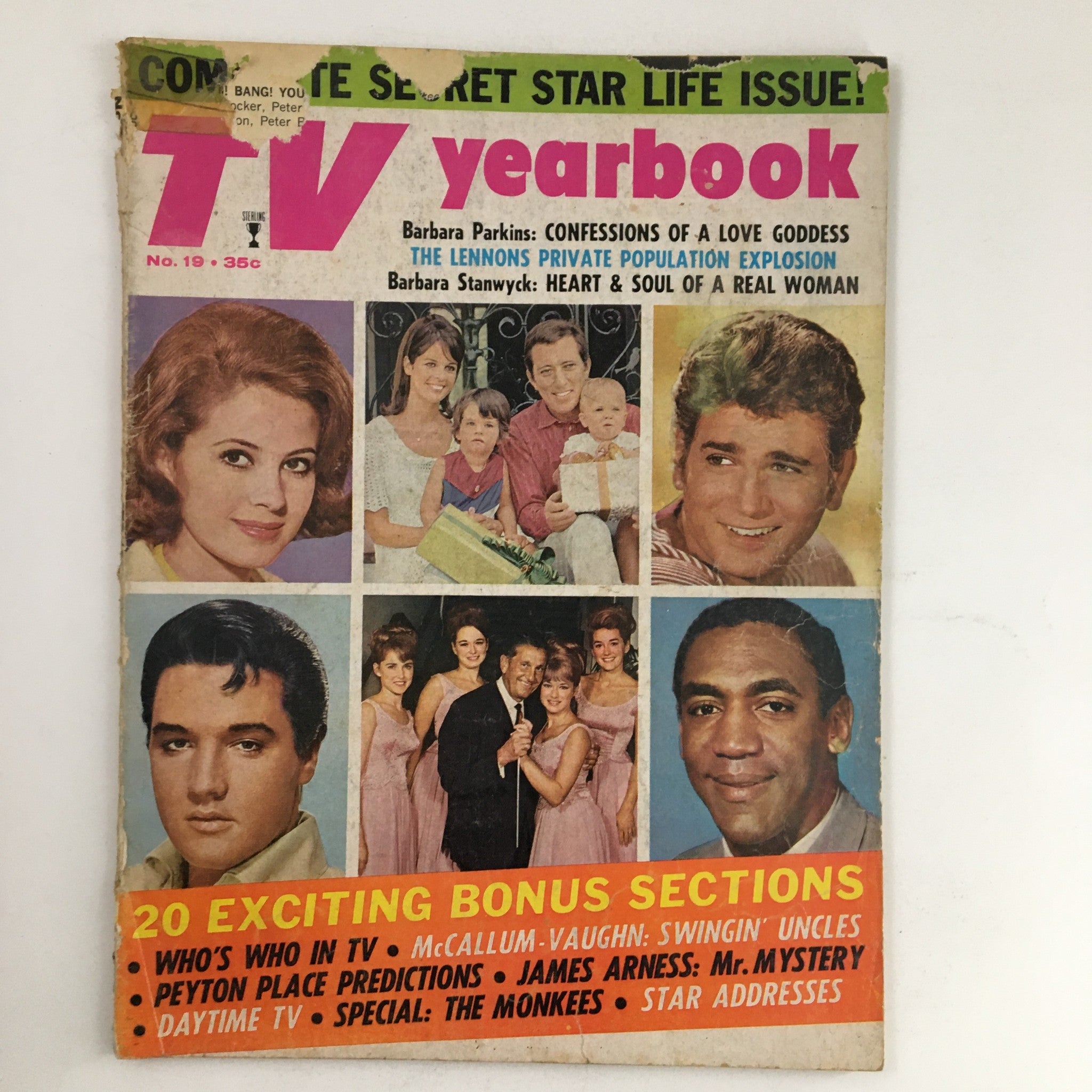 TV Yearbook No. 19 Elvis Presley, Barbara Parkins & Barbara Stanwyck No Label