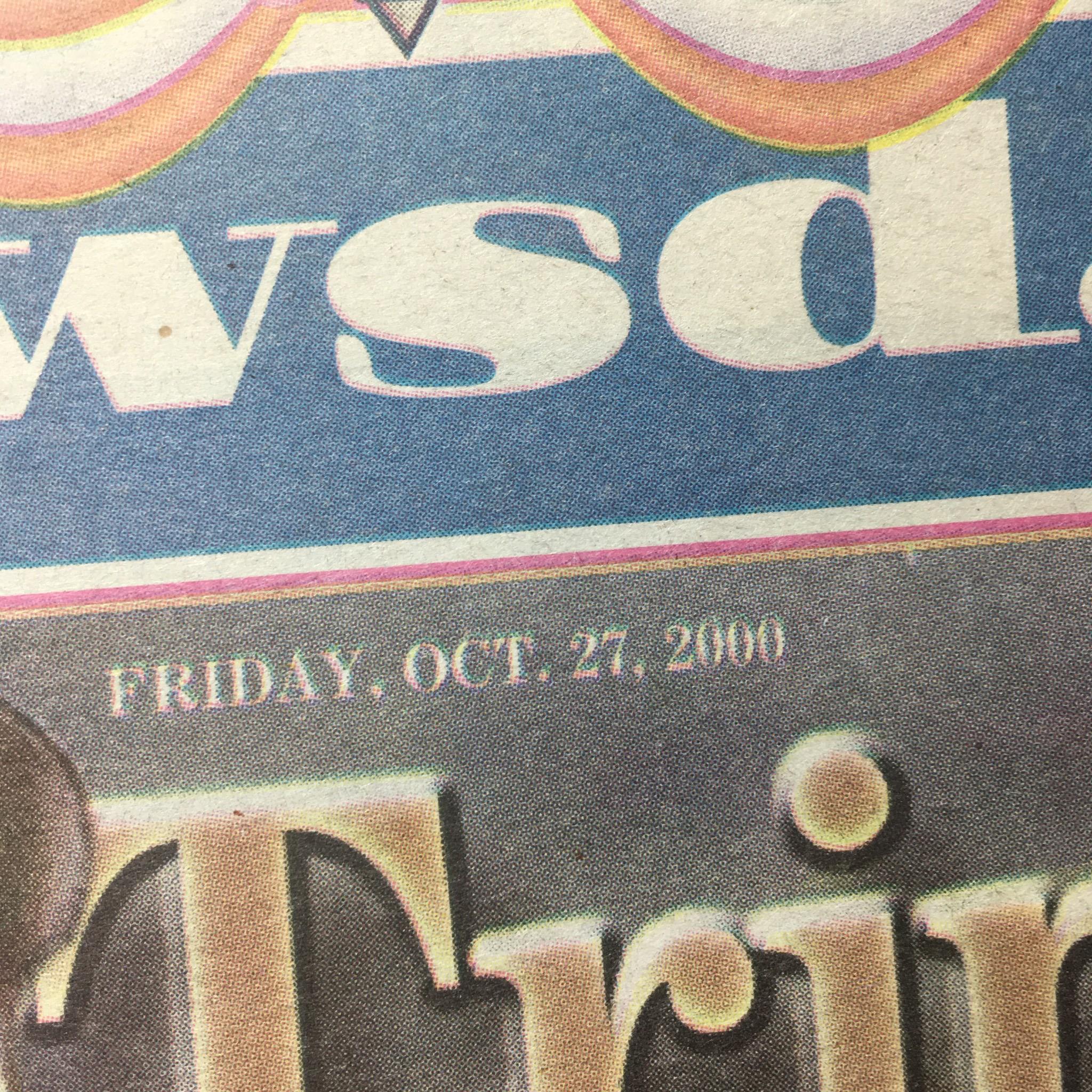 Newsday:10/27/2000 Yanks Extend Reign 2 3rd Yr W/ 4-2 Win Over Mets in Game 5